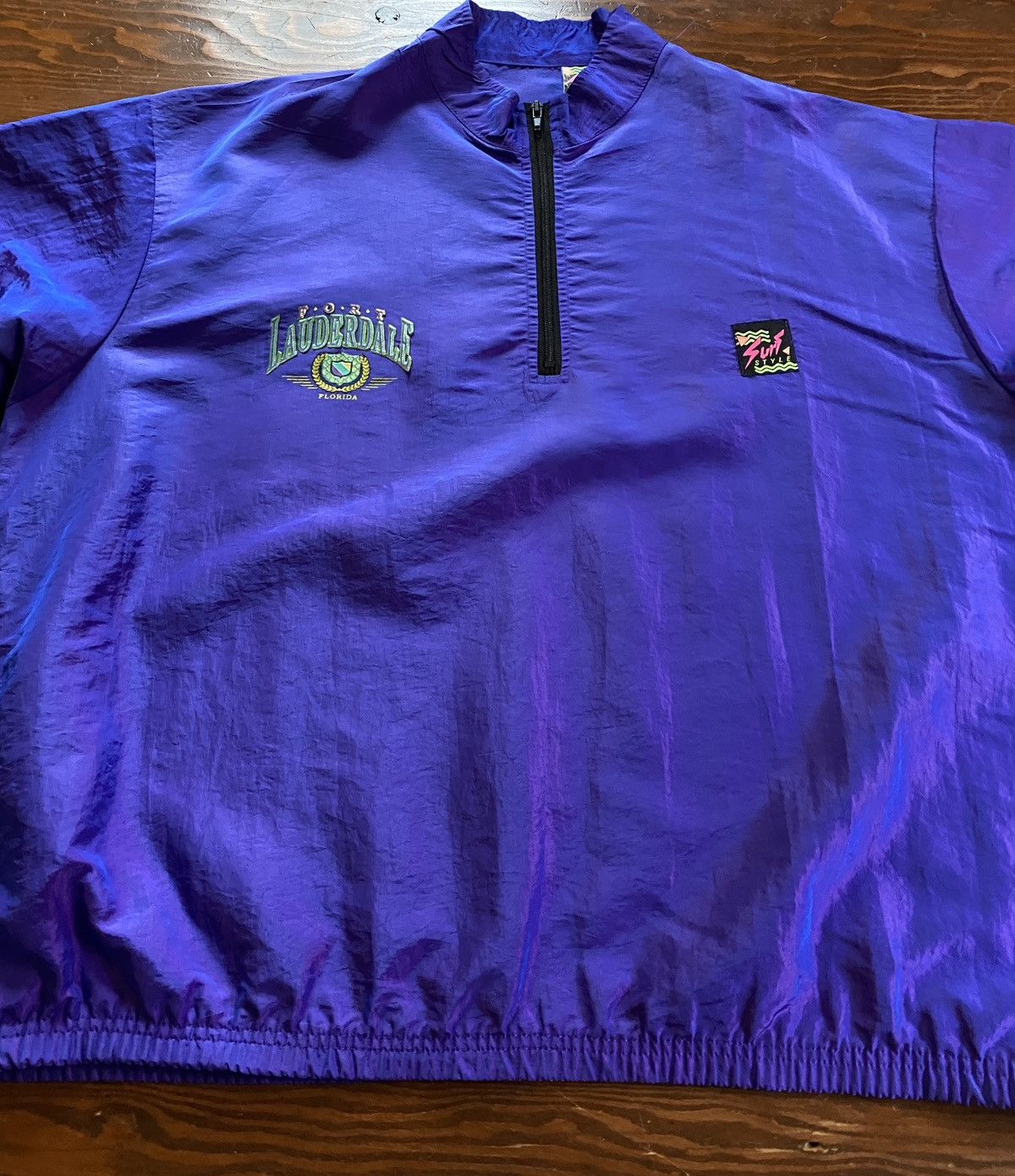 Vintage Vintage 90’s Surf Style Ft. Lauderdale 1/2 Zip Windbreaker Size US XL / EU 56 / 4 - 3 Thumbnail