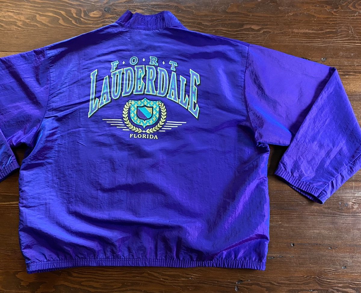 Vintage Vintage 90’s Surf Style Ft. Lauderdale 1/2 Zip Windbreaker Size US XL / EU 56 / 4 - 1 Thumbnail