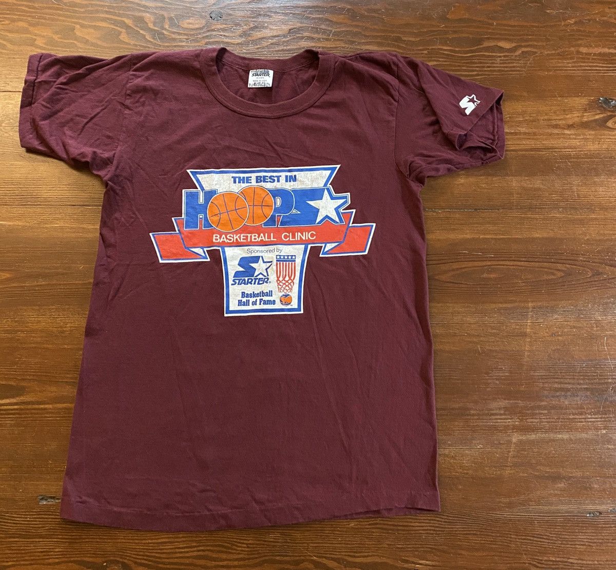 Starter Vintage 90’s Starter Basketball Hall Fame Single Stitch Tee Size US S / EU 44-46 / 1 - 1 Thumbnail