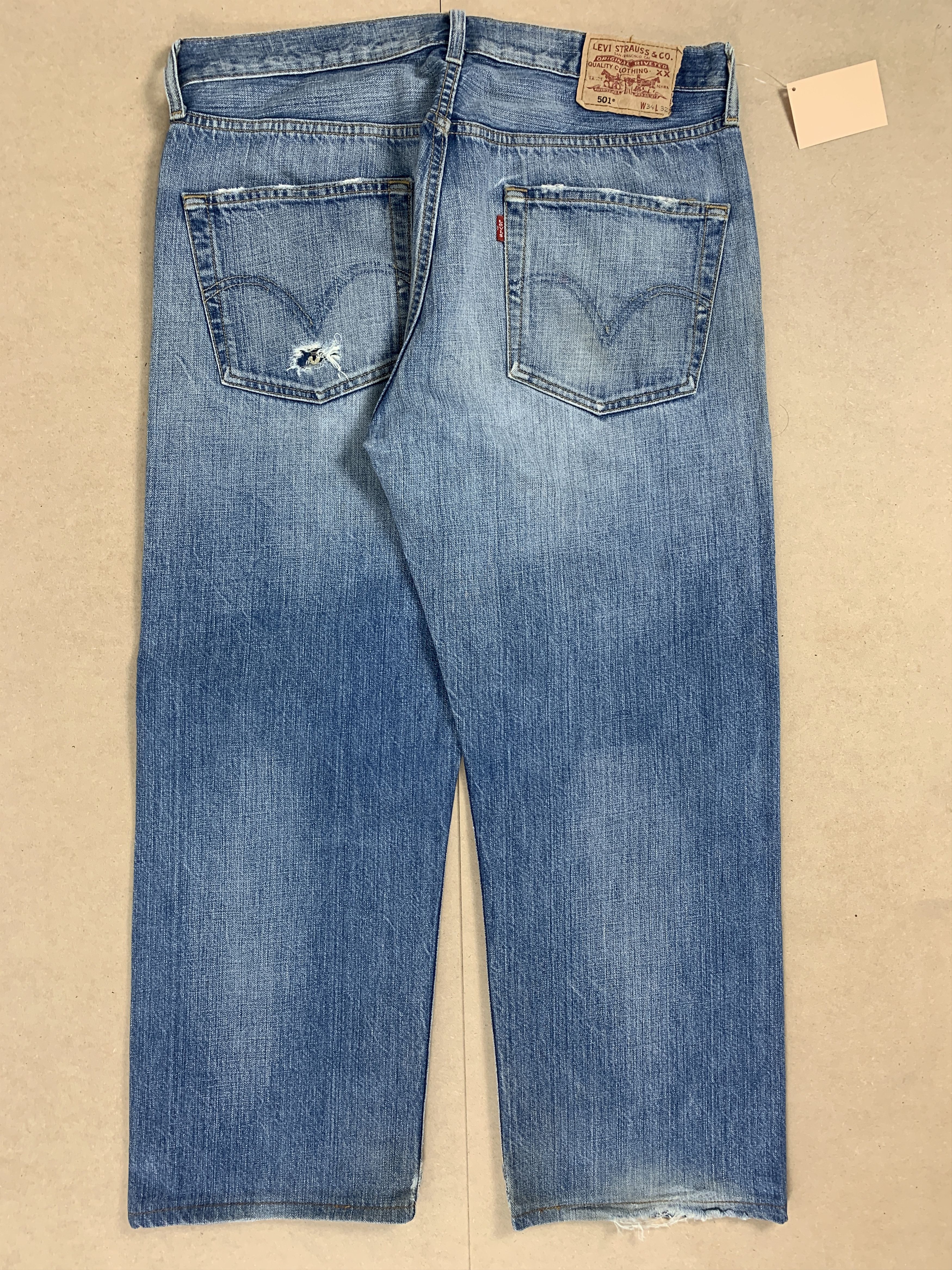 Levi's Vintage LEVI'S 501 Distressed Faded Jeans P0067 Size US 34 / EU 50 - 10 Thumbnail
