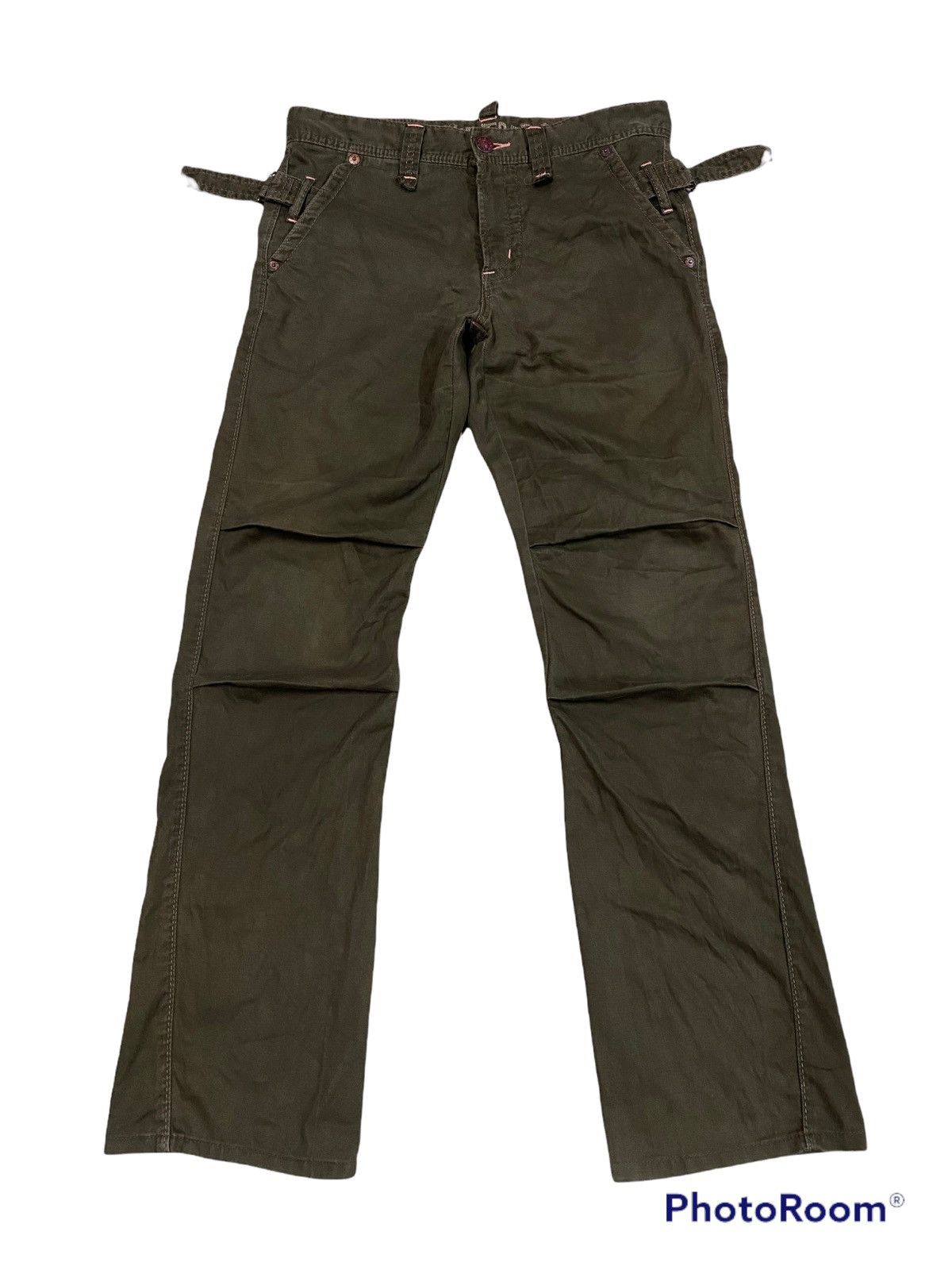 image of Beauty Beast x Edwin Blue Trip Bondage Pants in Green, Men's (Size 32)