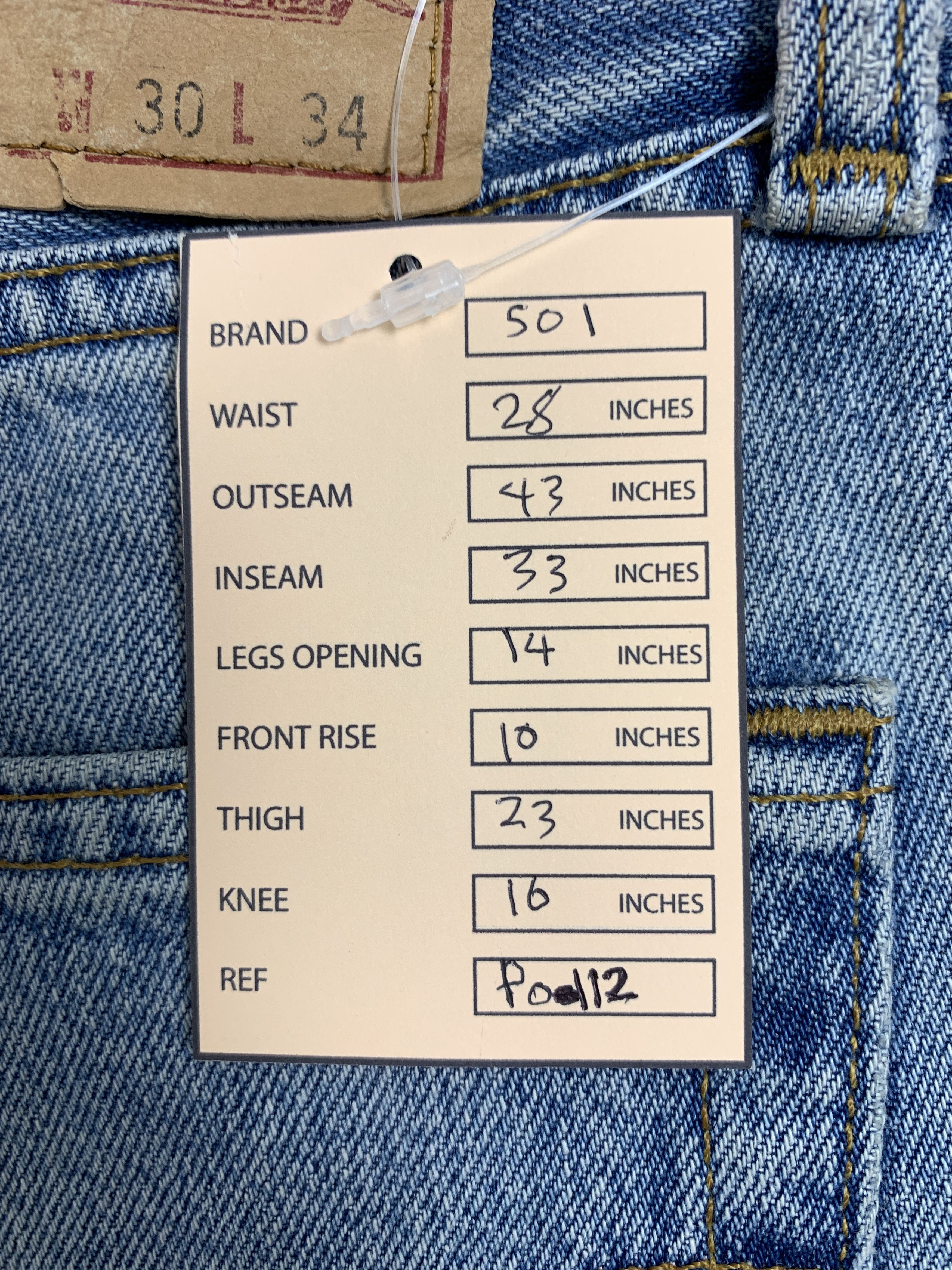 Levi's Vintage 90s LEVI'S 501 Faded Jeans P0112 Size US 32 / EU 48 - 15 Thumbnail