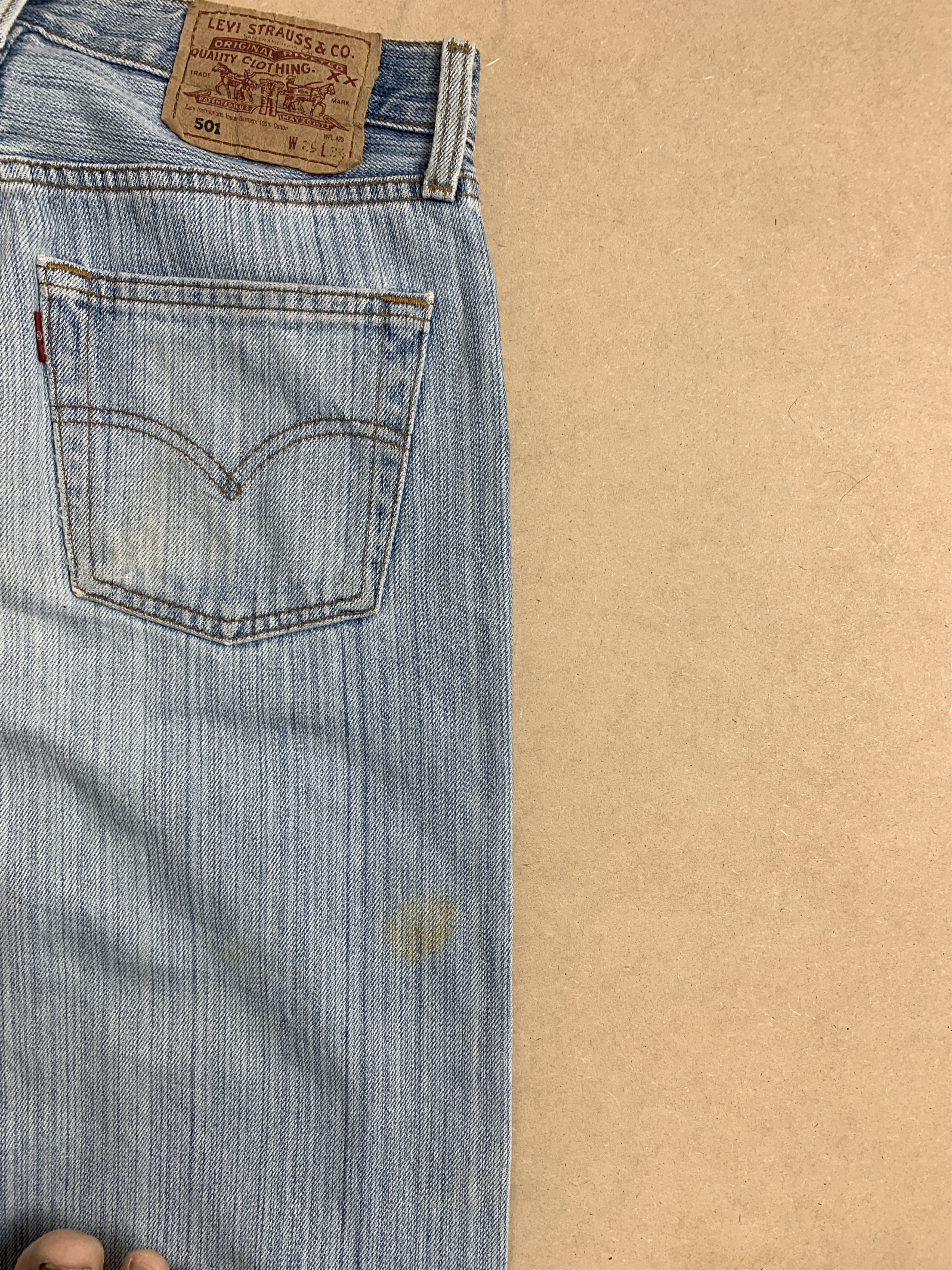 Levi's × Vintage Vintage LEVI'S 501 Distressed Faded Light wash Jeans Size US 26 / EU 42 - 11 Thumbnail