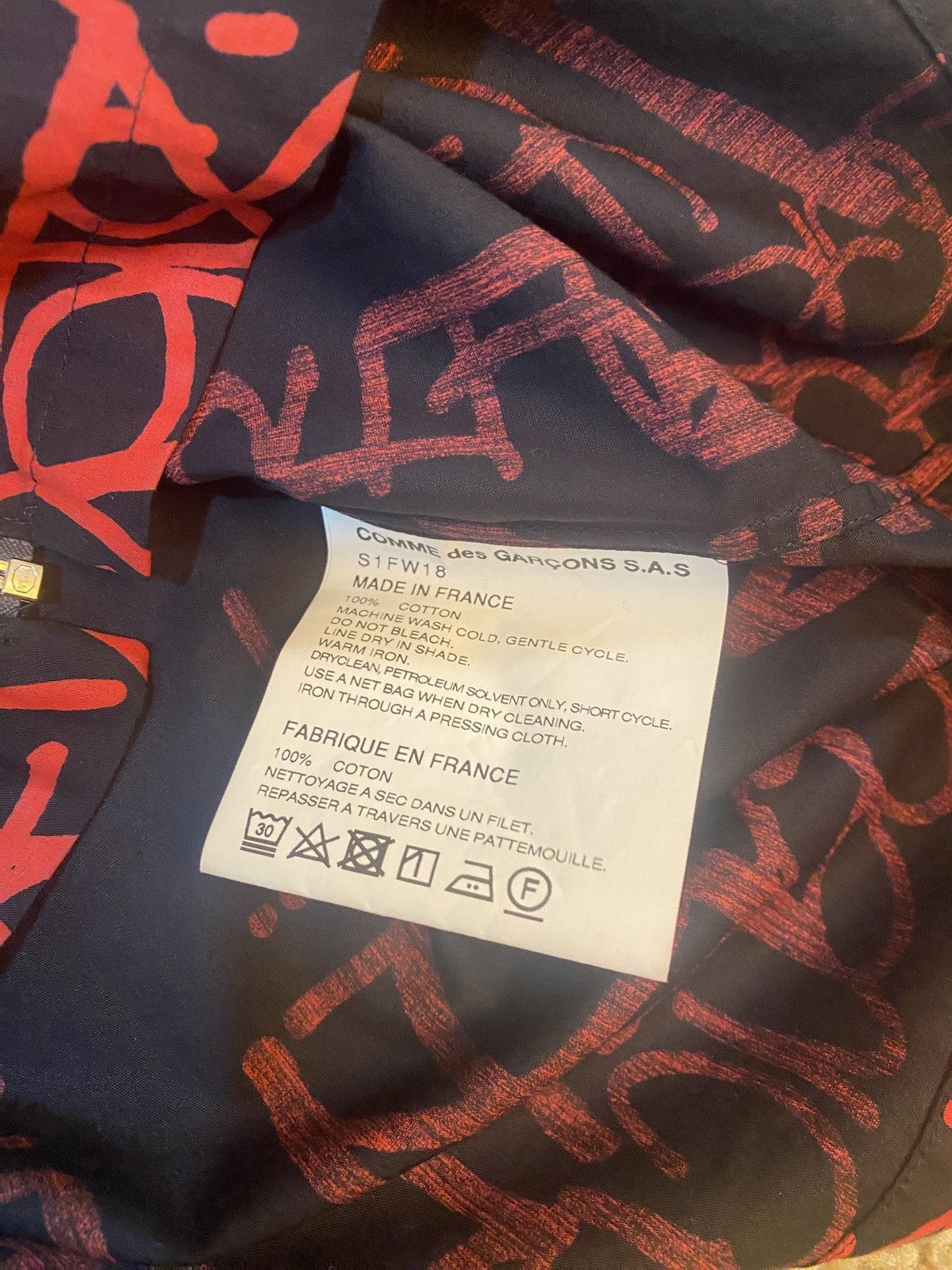 Comme des Garcons Supreme Comme Des Garcons Black Red Zip Up Shirt Large Size US L / EU 52-54 / 3 - 5 Thumbnail