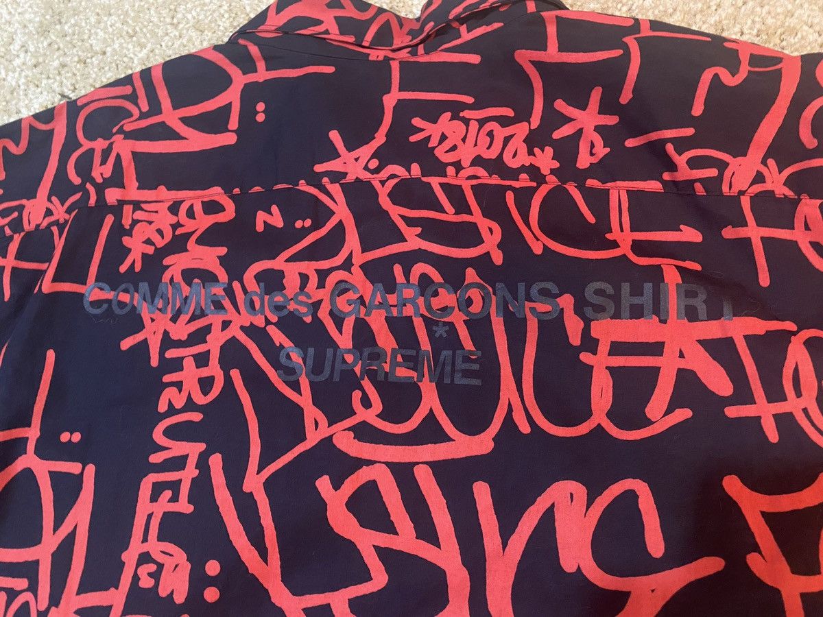 Comme des Garcons Supreme Comme Des Garcons Black Red Zip Up Shirt Large Size US L / EU 52-54 / 3 - 3 Thumbnail