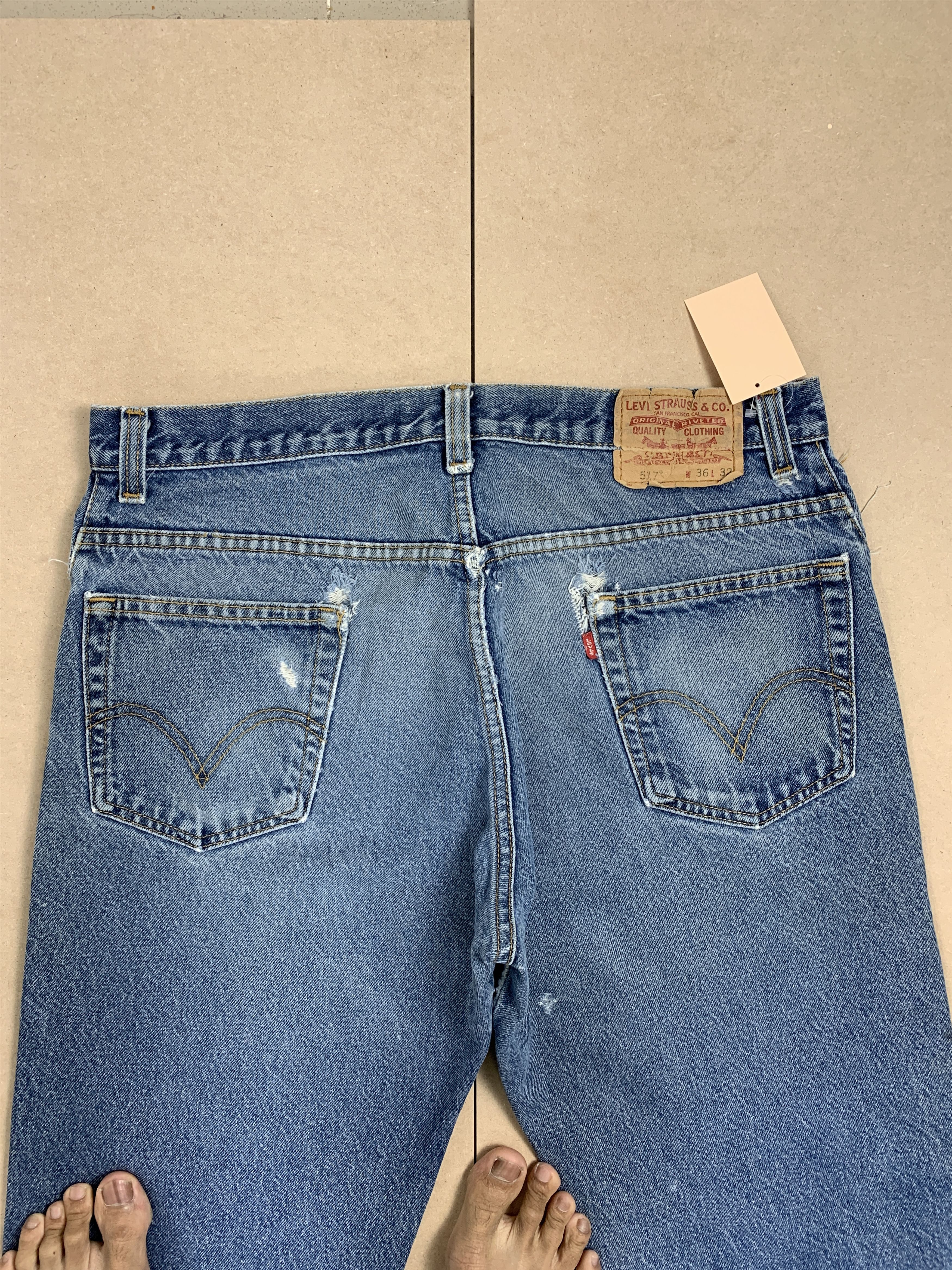 Levi's Vintage LEVI'S 517 Flared Bootcut Distressed Jeans P0360 Size US 36 / EU 52 - 12 Thumbnail