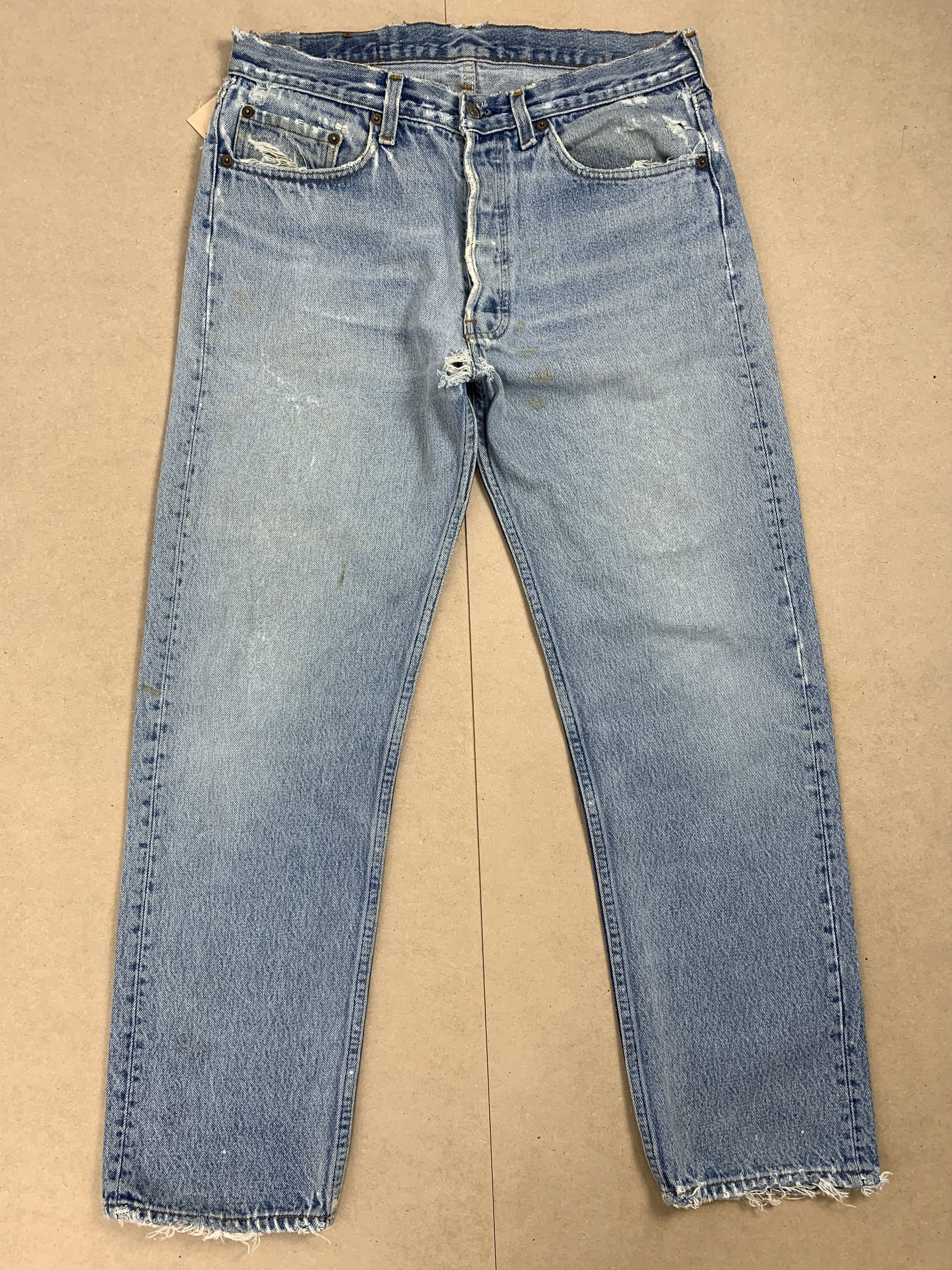 Levi's Vintage 80s LEVI'S 501 Faded Straight Cut Jeans P0134 Size US 31 - 1 Thumbnail