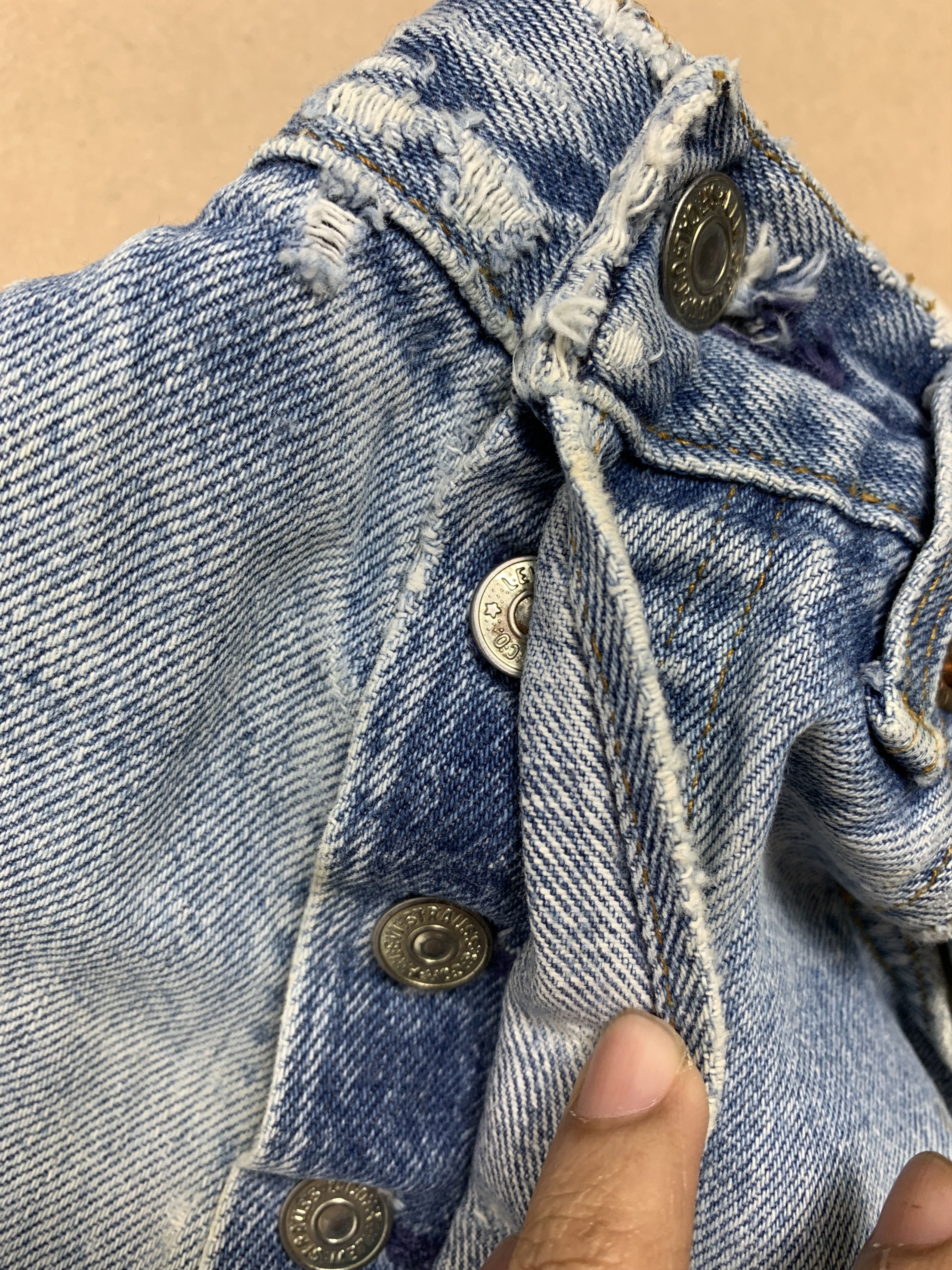 Levi's Vintage 80s LEVI'S 501 Faded Straight Cut Jeans P0134 Size US 31 - 14 Thumbnail