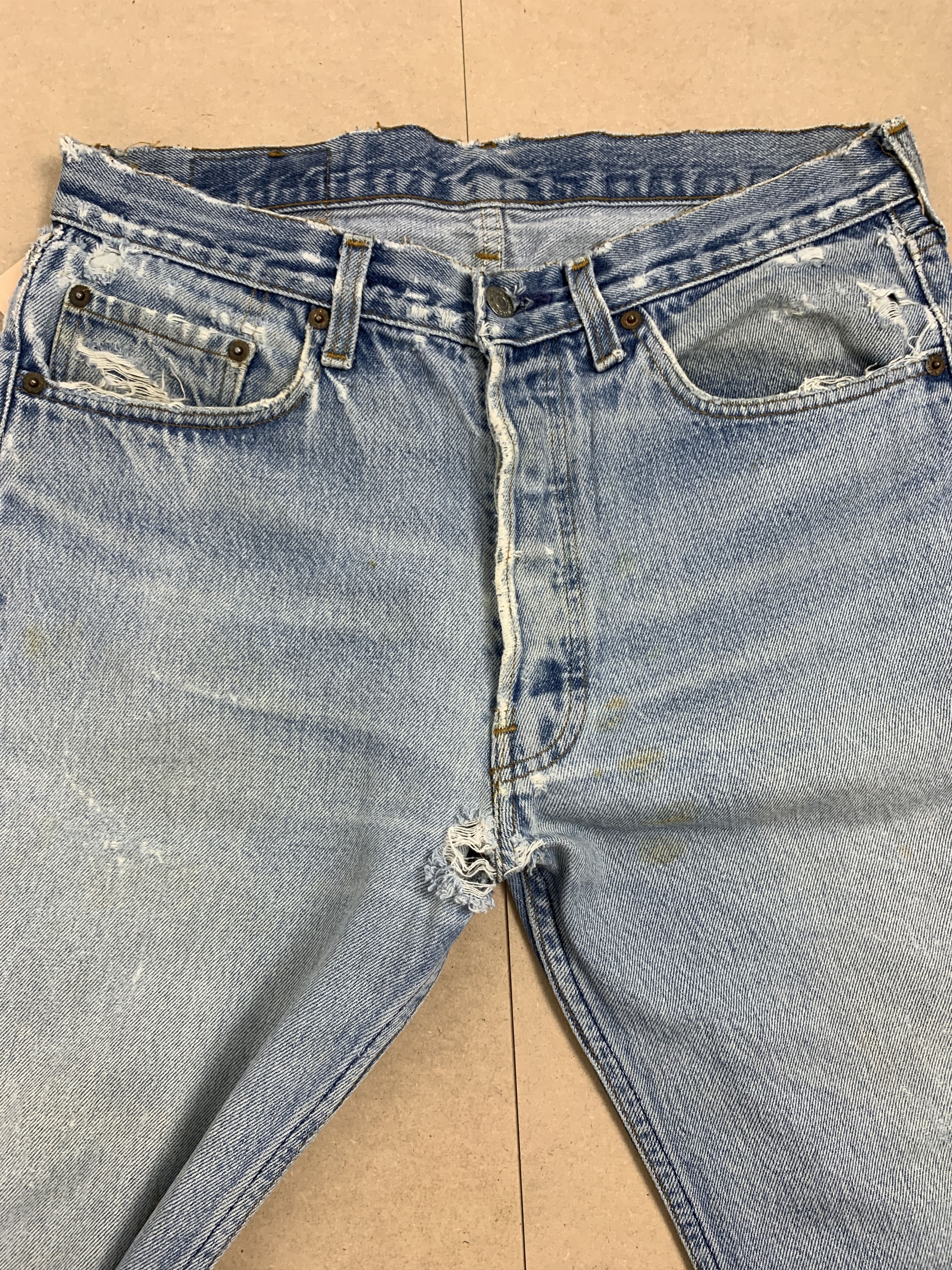 Levi's Vintage 80s LEVI'S 501 Faded Straight Cut Jeans P0134 Size US 31 - 7 Thumbnail