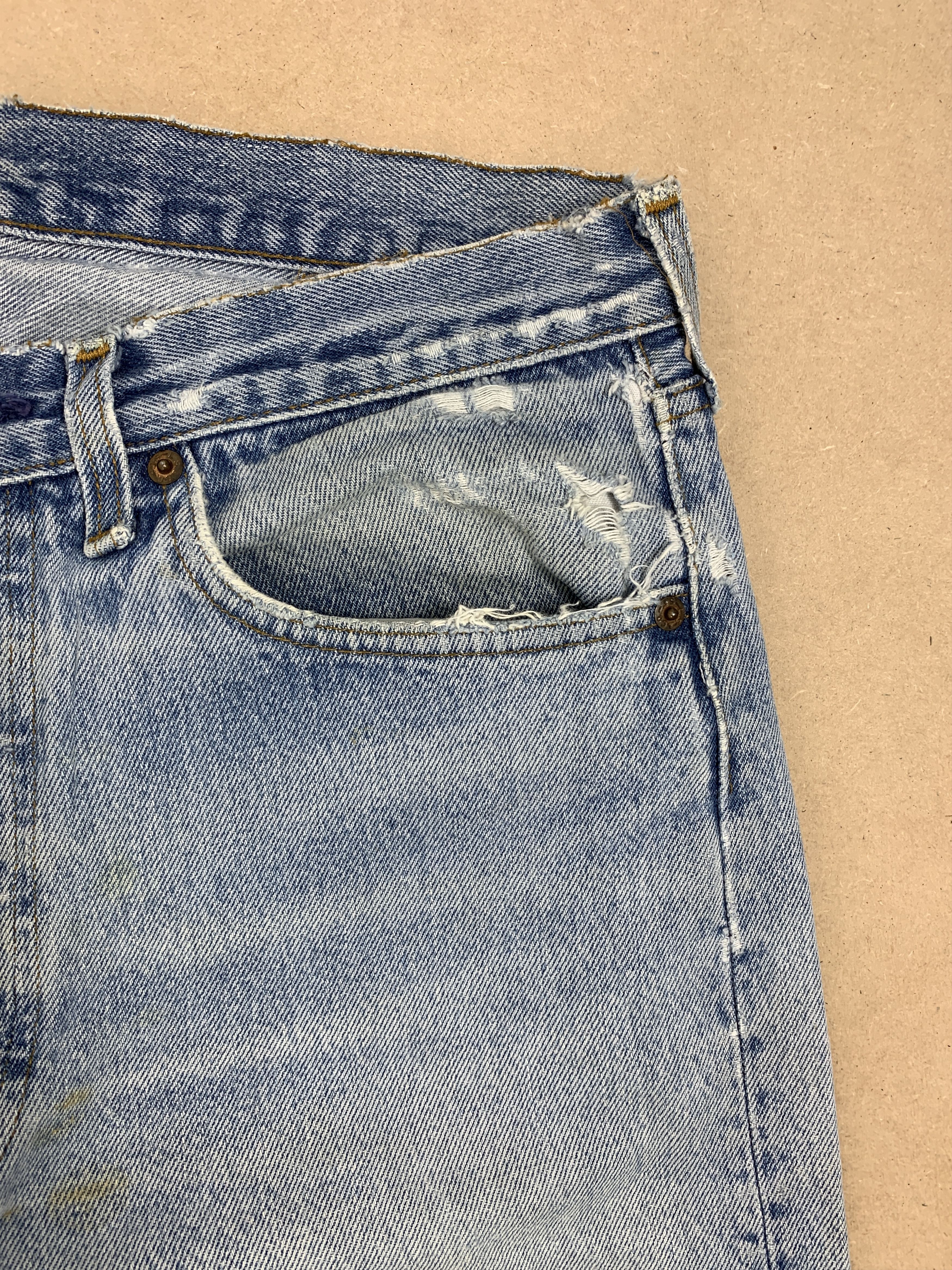 Levi's Vintage 80s LEVI'S 501 Faded Straight Cut Jeans P0134 Size US 31 - 3 Thumbnail
