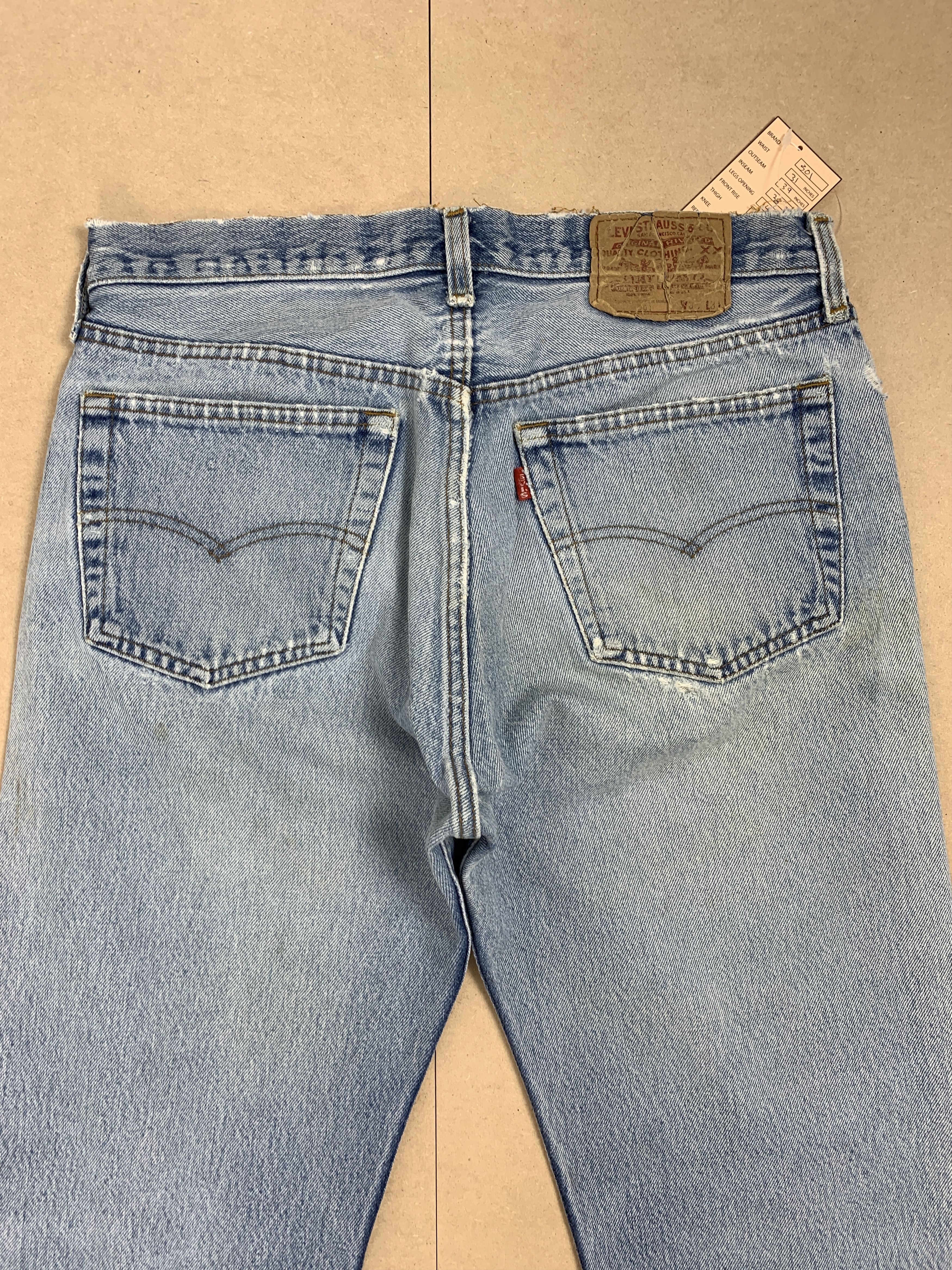 Levi's Vintage 80s LEVI'S 501 Faded Straight Cut Jeans P0134 Size US 31 - 10 Thumbnail