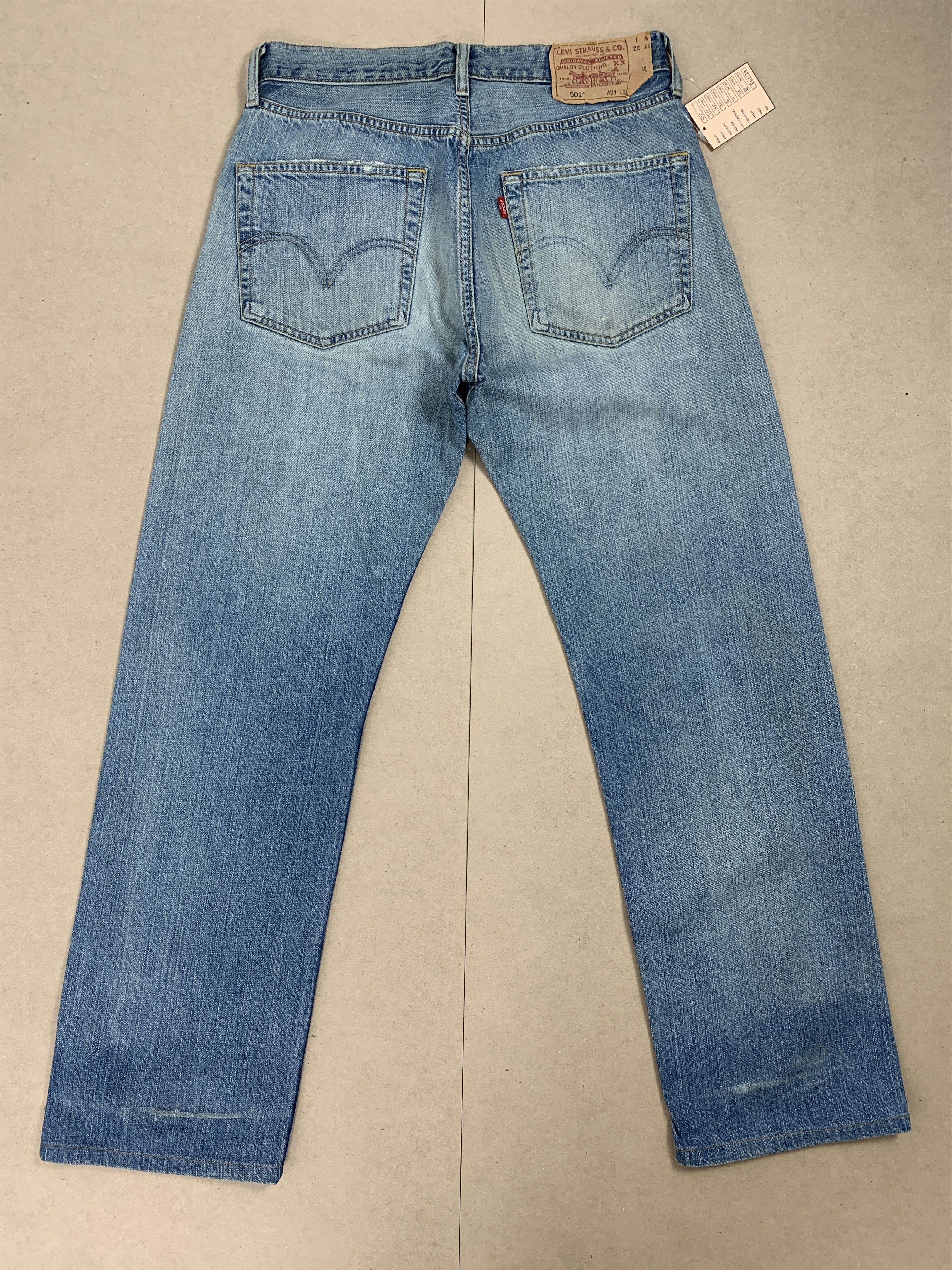 Levi's Vintage Y2K LEVI'S 501 Distressed Faded Mid Wash Jeans P0129 Size US 30 / EU 46 - 7 Thumbnail