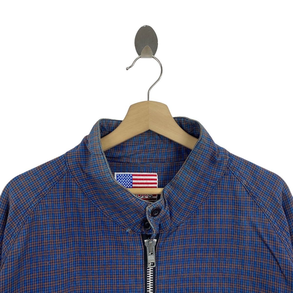 Droors DROORS CLOTHING USA Check Tartan Full Zipper Blue Oversize Size US XL / EU 56 / 4 - 2 Thumbnail