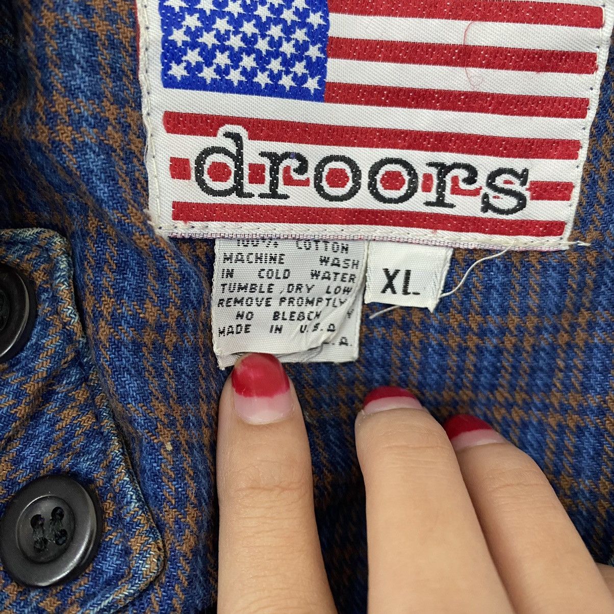 Droors DROORS CLOTHING USA Check Tartan Full Zipper Blue Oversize Size US XL / EU 56 / 4 - 4 Thumbnail