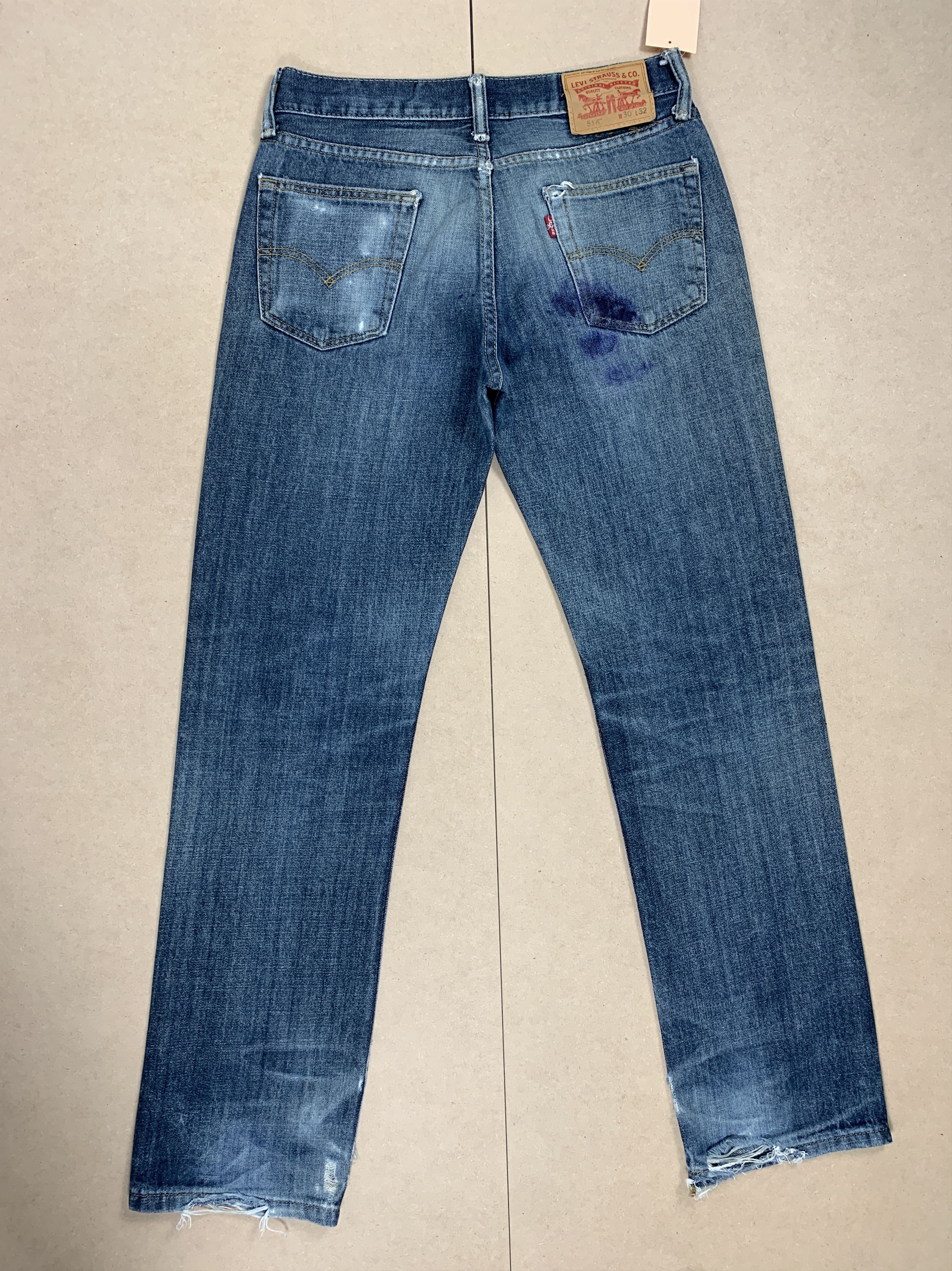 Levi's × Vintage Vintage Levis 514 Distressed Faded Mid Wash Jeans Size US 31 - 7 Thumbnail
