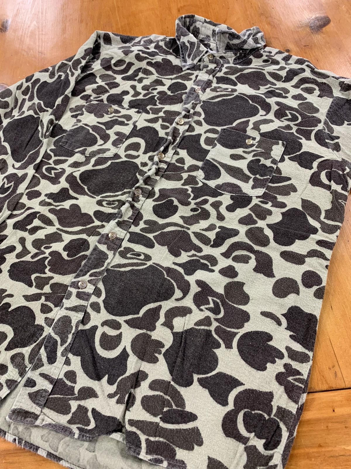 Vintage Vintage 1990s Duck Camo Flannel Shirt Size US XL / EU 56 / 4 - 1 Thumbnail