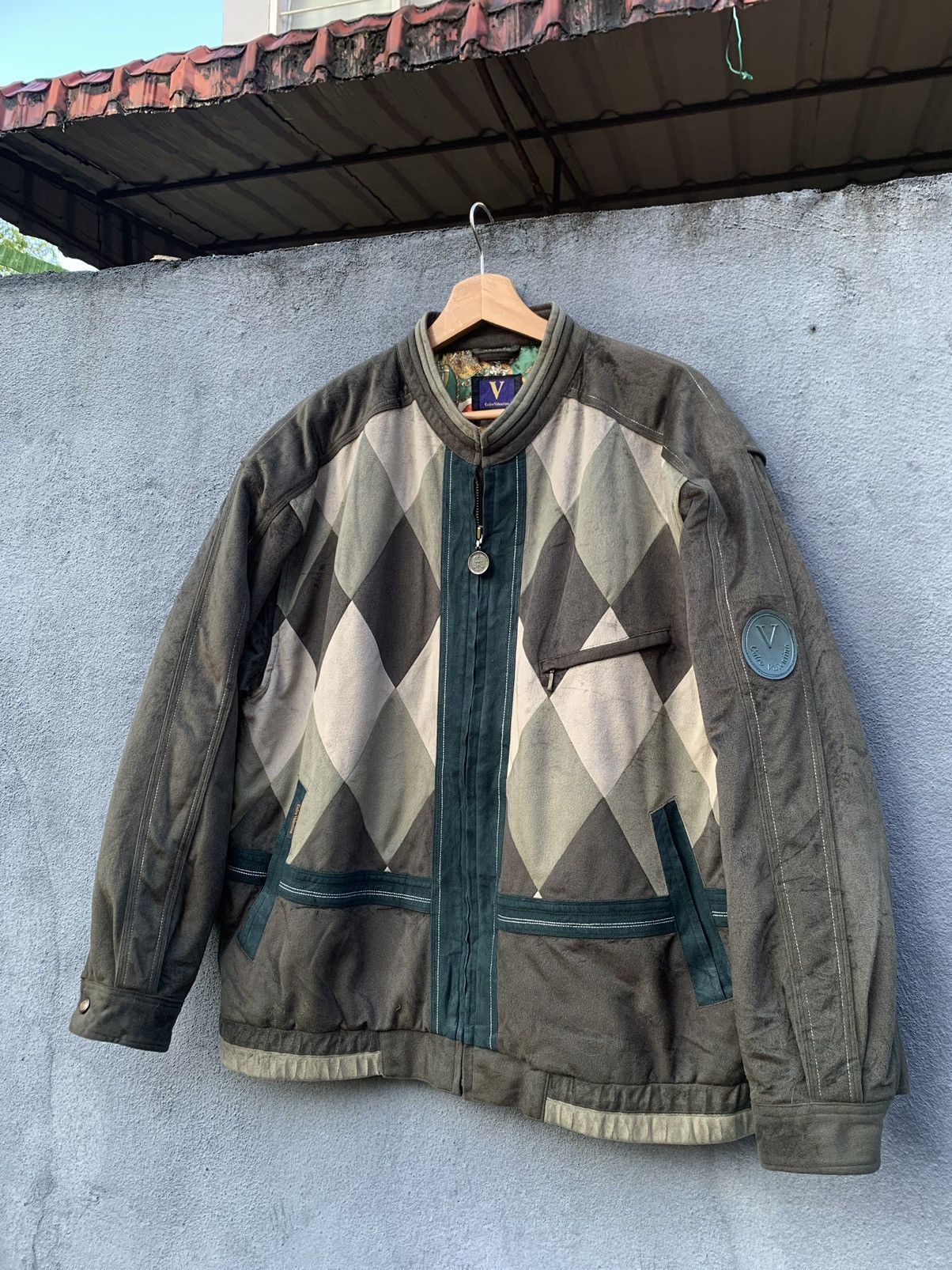 Valentino 🔥Vintage CARLO VALENTINO SEUDE BOMBER JACKET Size US L / EU 52-54 / 3 - 1 Thumbnail