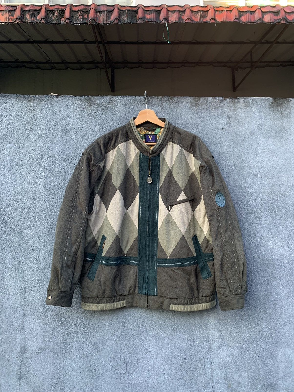 Valentino 🔥Vintage CARLO VALENTINO SEUDE BOMBER JACKET Size US L / EU 52-54 / 3 - 2 Thumbnail