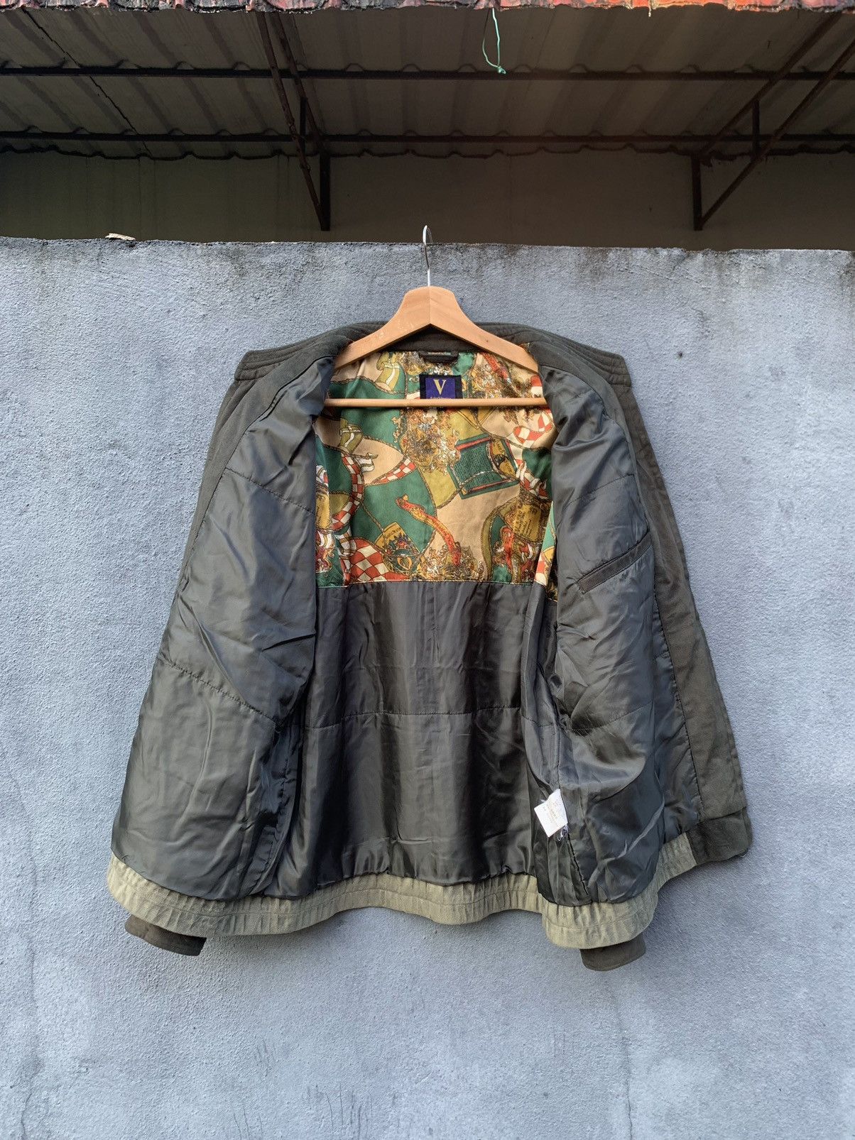 Valentino 🔥Vintage CARLO VALENTINO SEUDE BOMBER JACKET Size US L / EU 52-54 / 3 - 8 Thumbnail