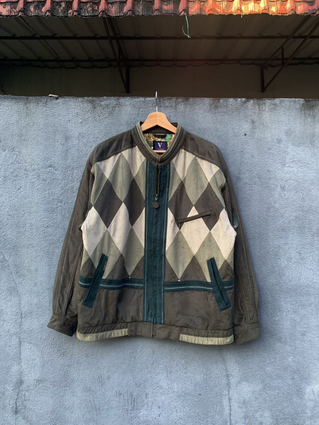 Valentino 🔥Vintage CARLO VALENTINO SEUDE BOMBER JACKET Size US L / EU 52-54 / 3 - 6 Thumbnail