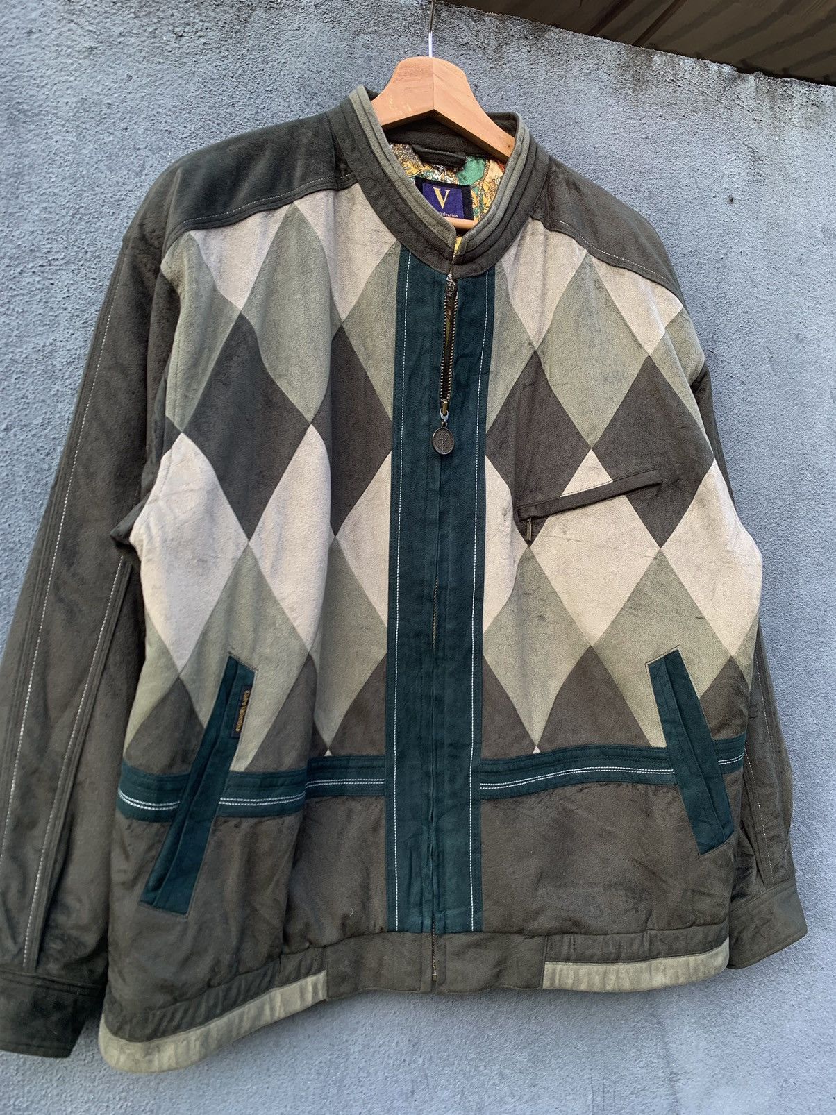 Valentino 🔥Vintage CARLO VALENTINO SEUDE BOMBER JACKET Size US L / EU 52-54 / 3 - 7 Thumbnail