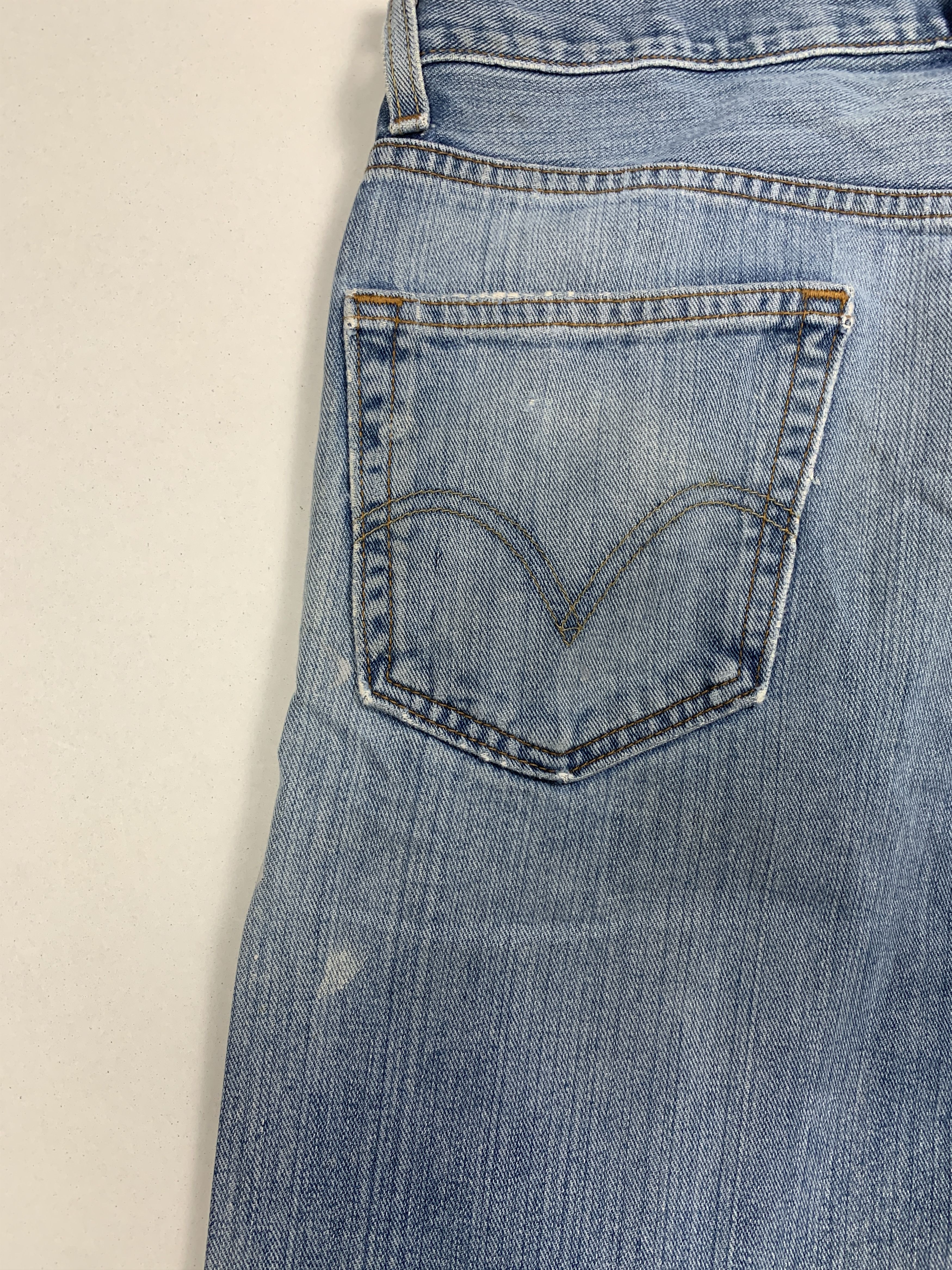 Levi's × Vintage Vintage LEVI'S 505 Distressed Faded Mid Wash Blue Jeans Size US 34 / EU 50 - 22 Thumbnail