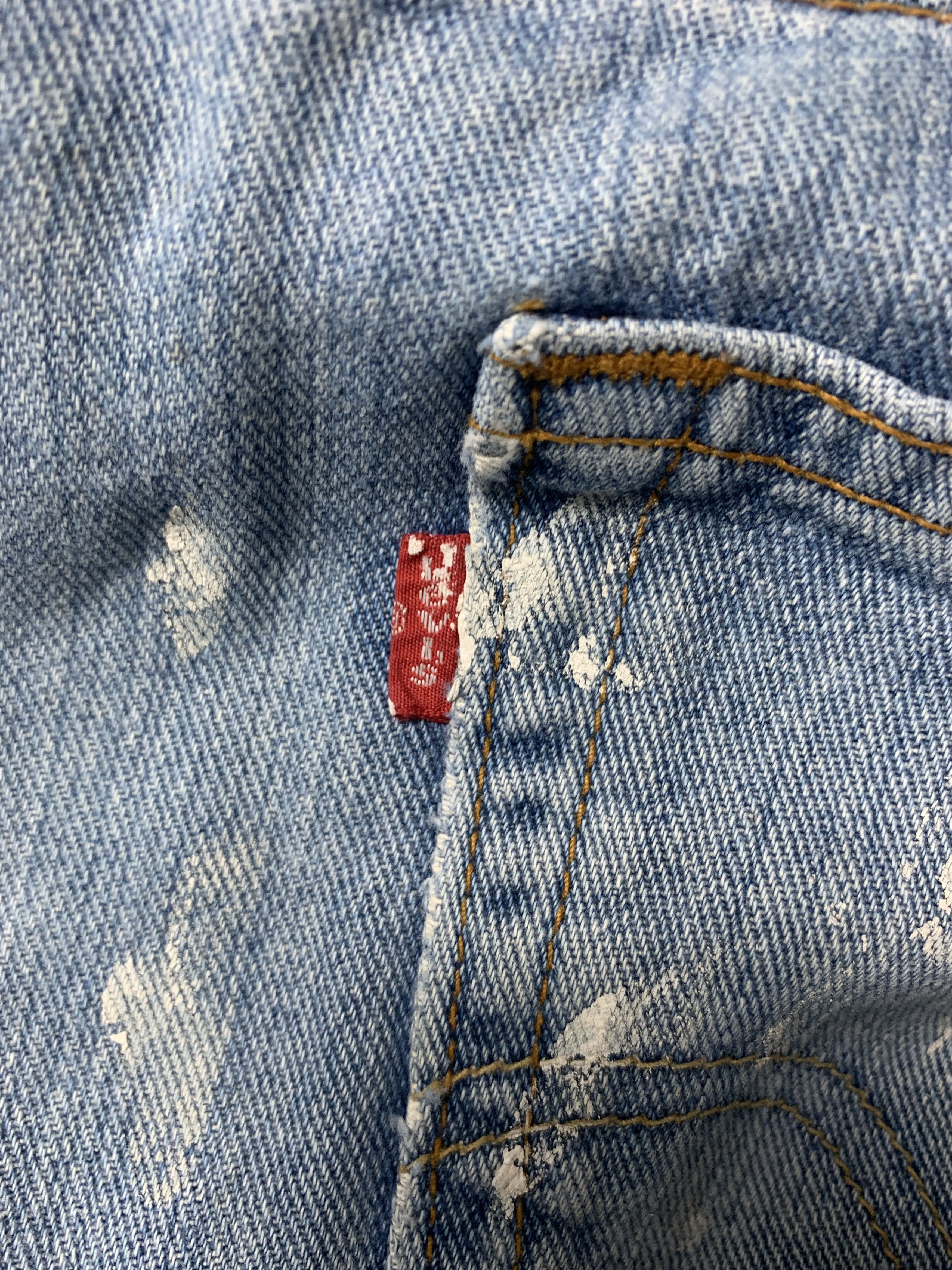 Levi's × Vintage Vintage LEVI'S 505 Distressed Faded Mid Wash Blue Jeans Size US 34 / EU 50 - 9 Thumbnail