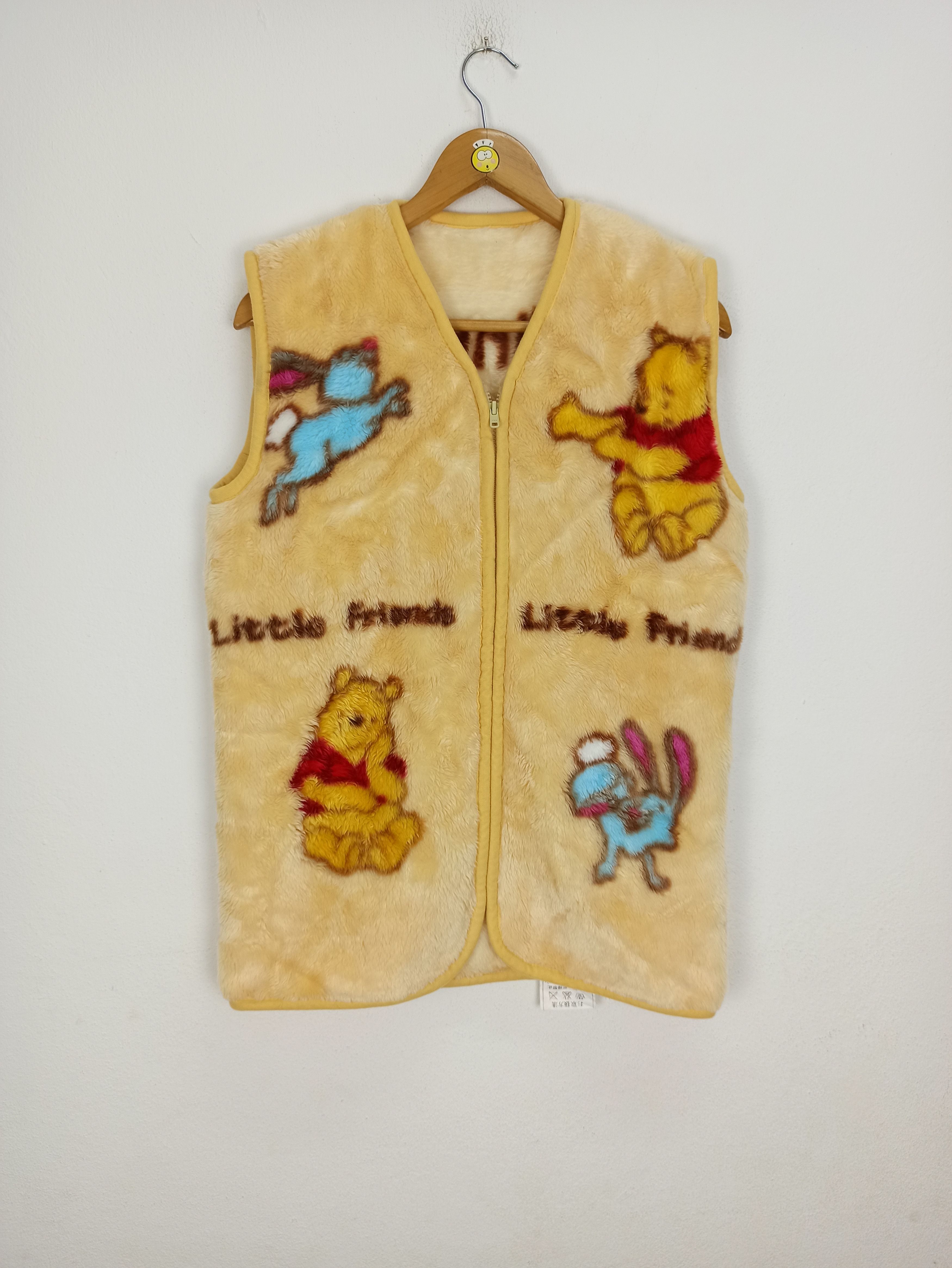 Cartoon Network 🔥Rare🔥 Winnie the Pooh Fleece Vest Mink fur Size US M / EU 48-50 / 2 - 3 Thumbnail