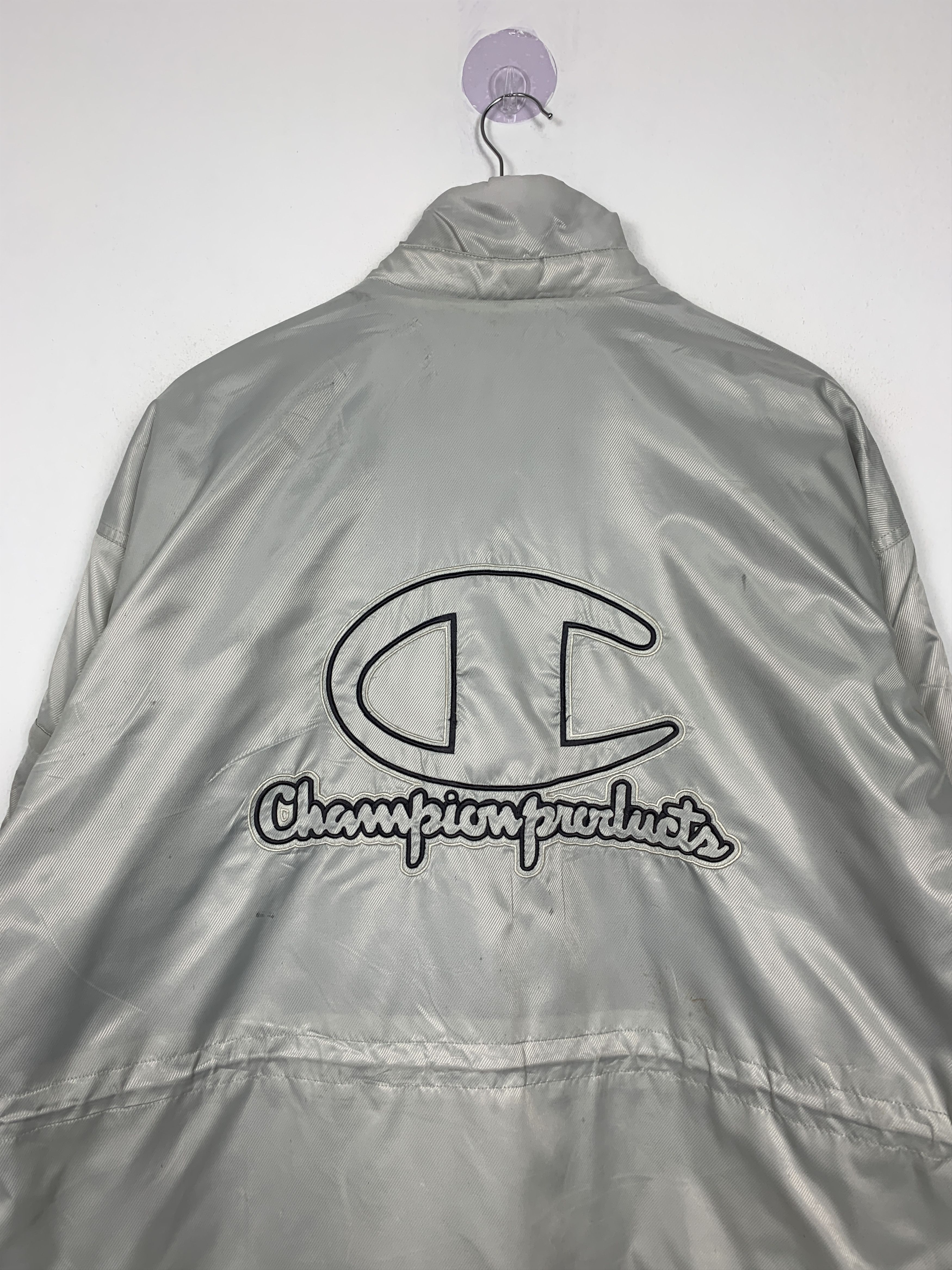 Champion Vintage CHAMPION Fleece Lining Zip Up Long Jacket J1400 Size US XL / EU 56 / 4 - 9 Thumbnail