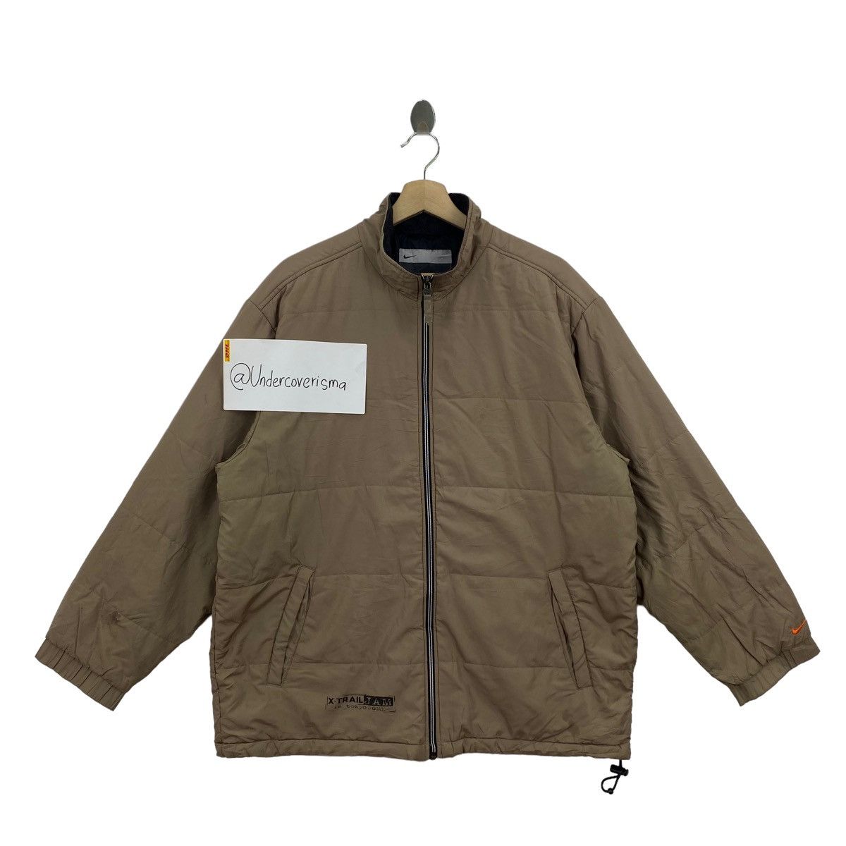 image of Nike X X-Trail Jam In Tokyo Dome Puffer Brown Full Zipper, Men's (Size Large)