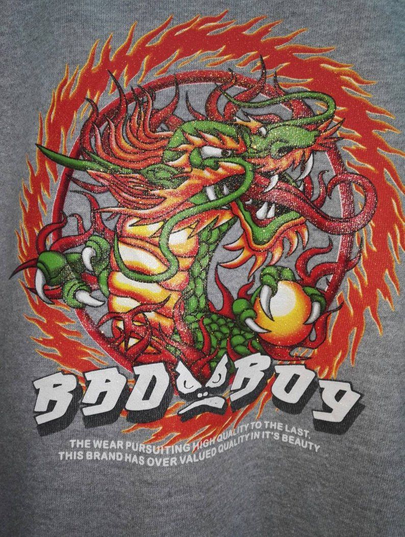 Japanese Brand Vintage Bad Boy USA Design Dragon Sukajan Sweatshirt Size US S / EU 44-46 / 1 - 2 Thumbnail