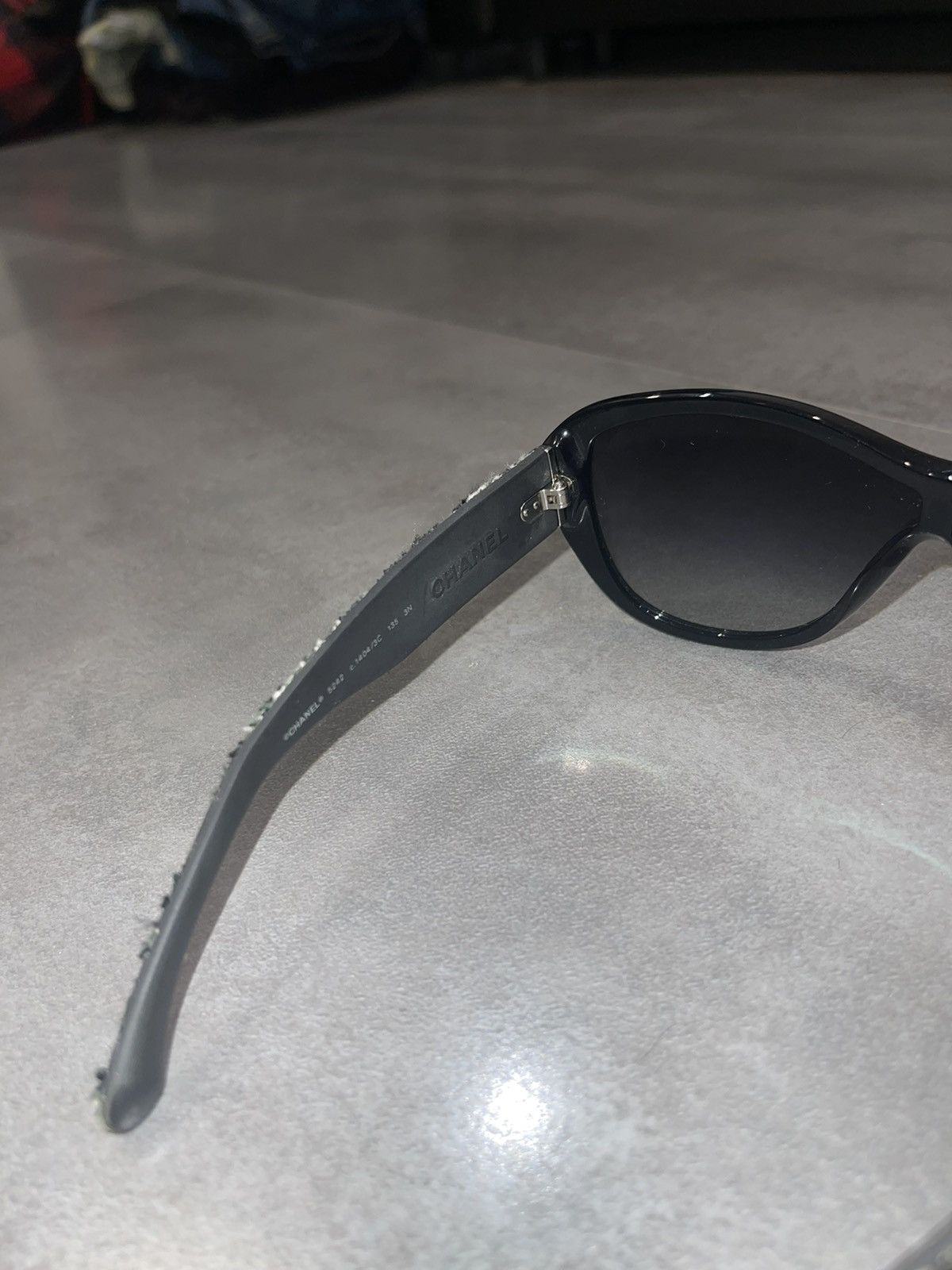 Chanel Chanel 5242 C.1404/3C Black Tweed Sunglasses Size ONE SIZE - 12 Thumbnail
