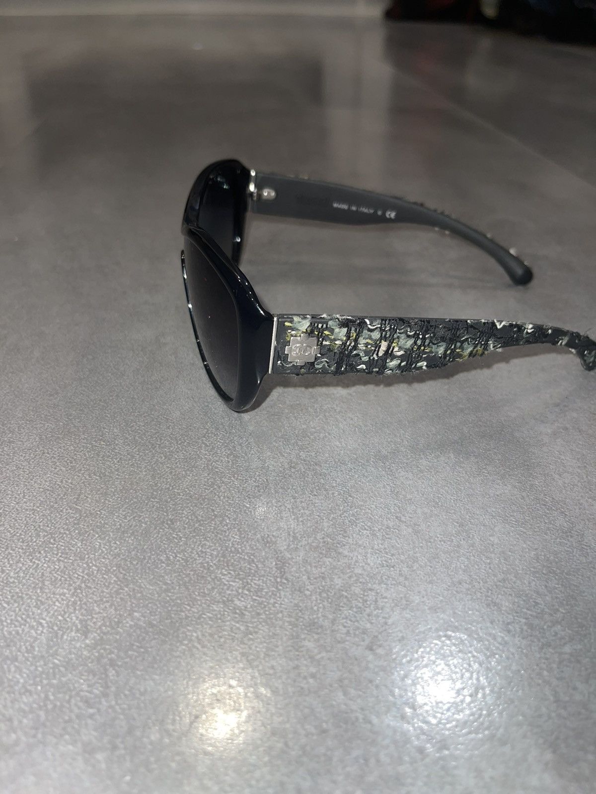 Chanel Chanel 5242 C.1404/3C Black Tweed Sunglasses Size ONE SIZE - 6 Thumbnail
