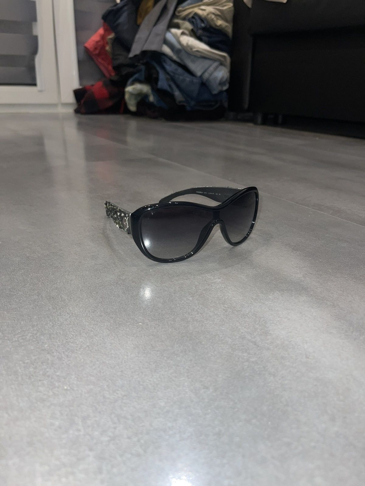 Chanel Chanel 5242 C.1404/3C Black Tweed Sunglasses Size ONE SIZE - 3 Thumbnail