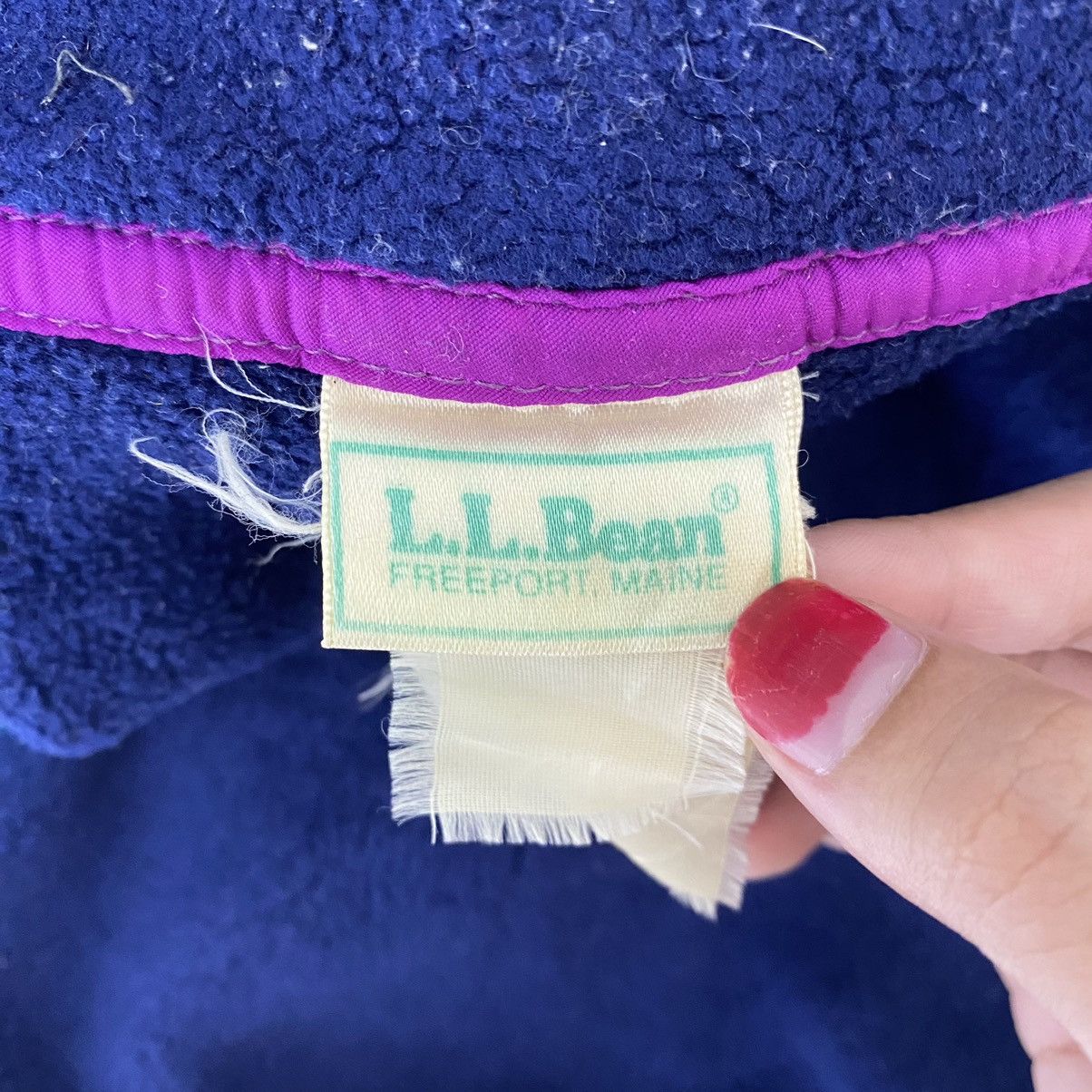 L.L. Bean Vintage L.L BEAN Retro Sherpa Half Zipper Navy Bomber Jacket Size US M / EU 48-50 / 2 - 4 Thumbnail