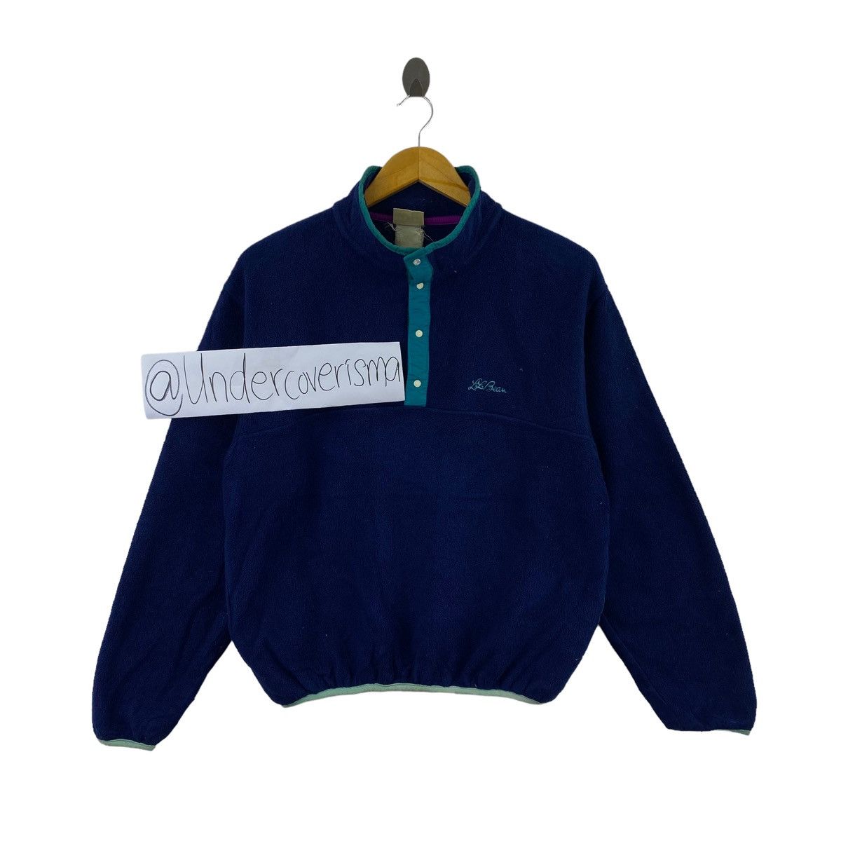 L.L. Bean Vintage L.L BEAN Retro Sherpa Half Zipper Navy Bomber Jacket Size US M / EU 48-50 / 2 - 1 Thumbnail