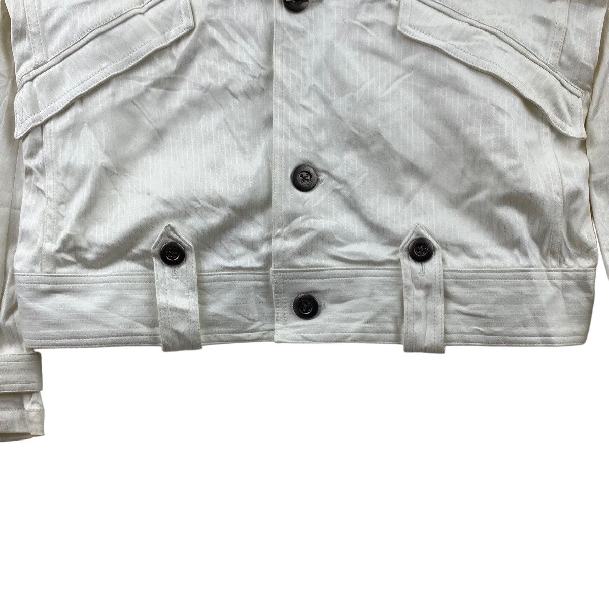 Japanese Brand SEMANTIC DESIGN Japanese Brand Punk Bike Rider Cream Jacket Size US L / EU 52-54 / 3 - 3 Thumbnail