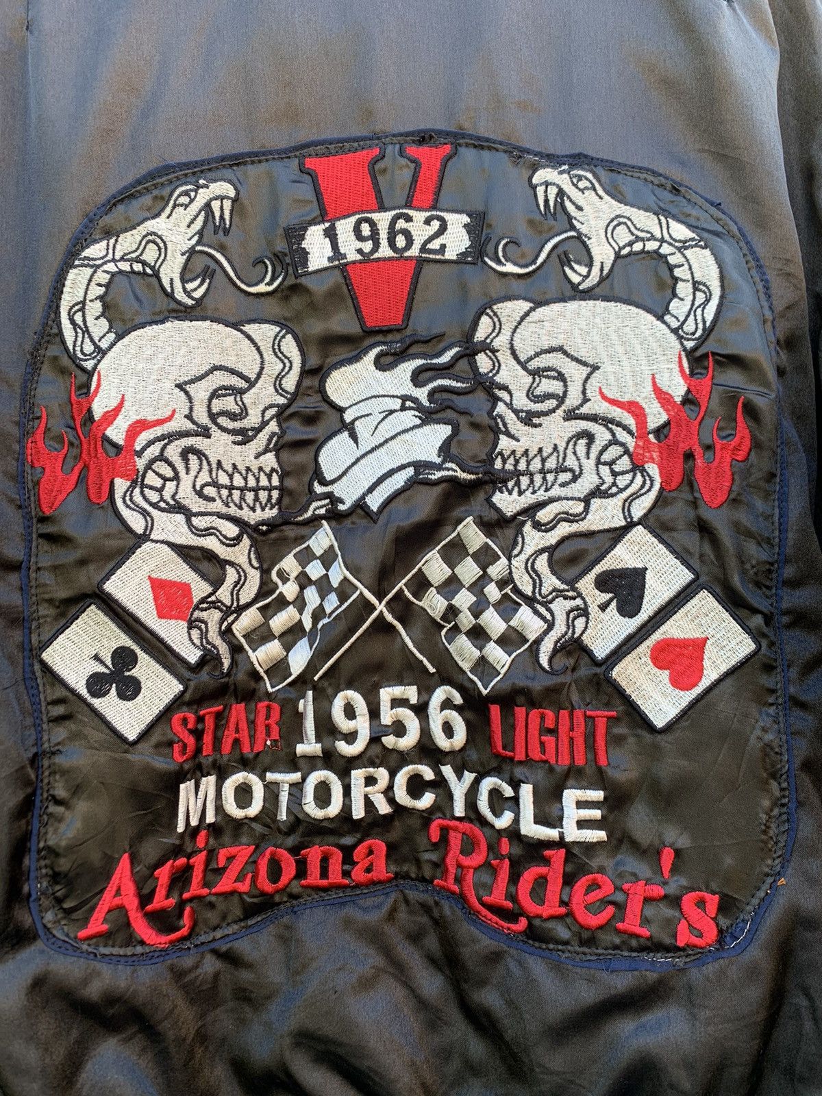 Vintage 👹90s American Arizona Riders Motorcycle Bomber Jacket Size US M / EU 48-50 / 2 - 4 Thumbnail