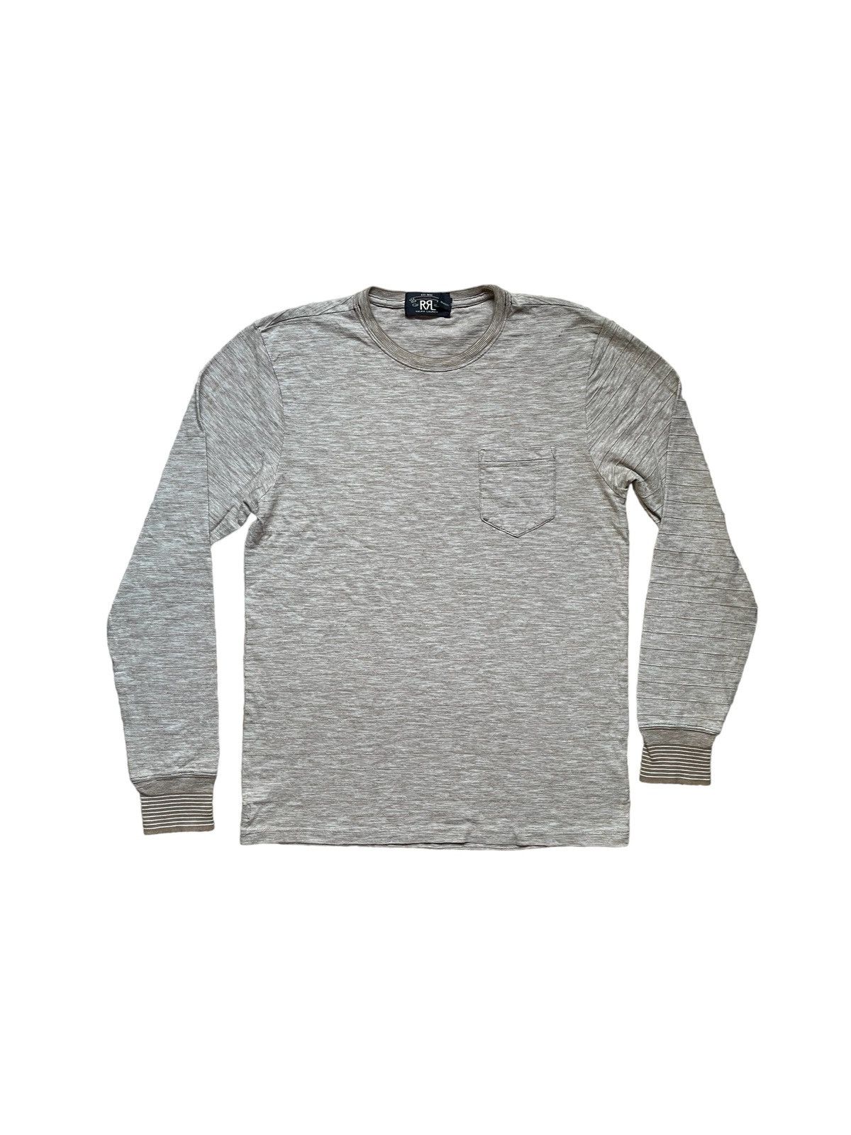 image of Rrl Ralph Laurent Striped Longsleeve in Brown, Men's (Size Medium)