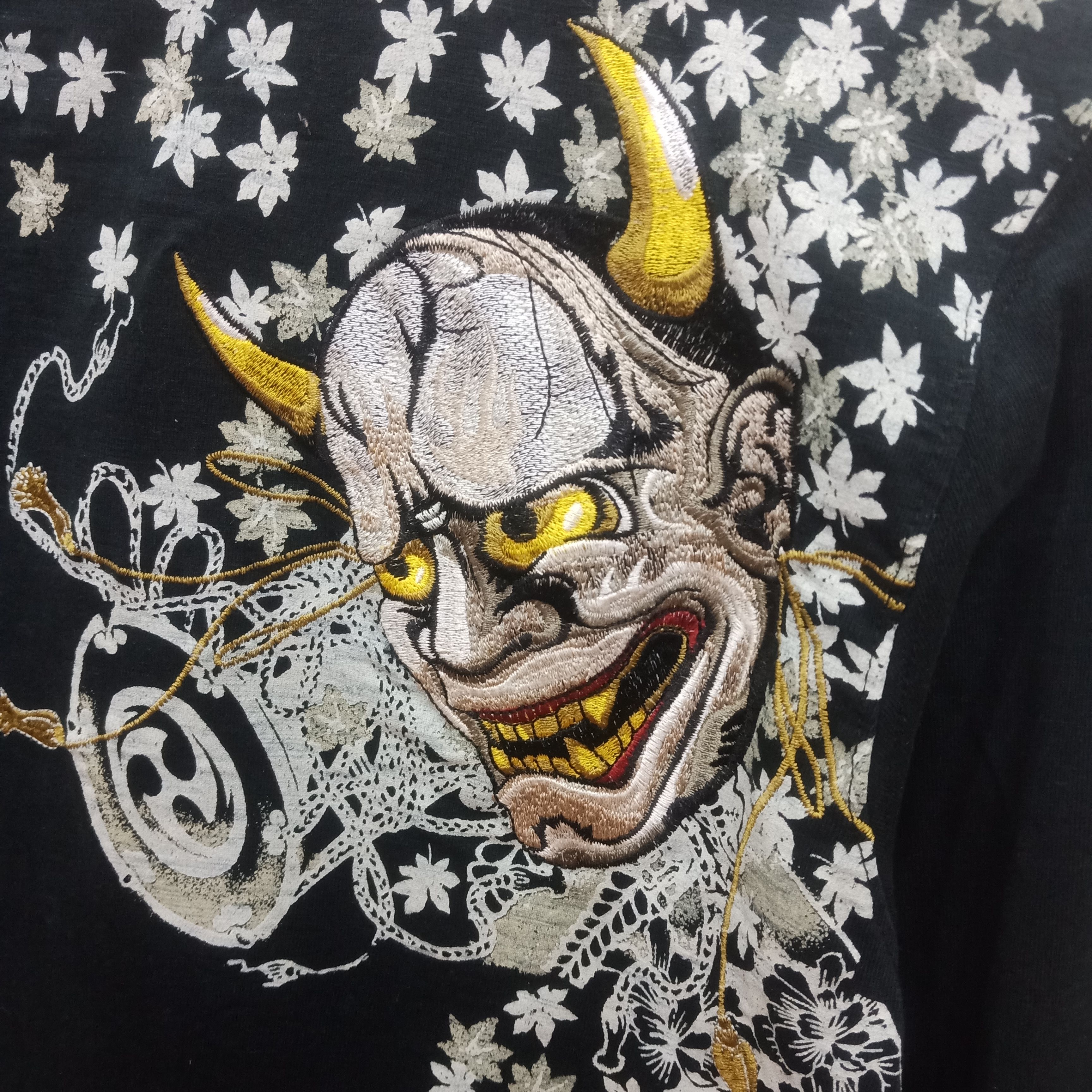 Japanese Brand × Vintage Sukajan japanese tradition Embroidery devil mask longsleeve Size US S / EU 44-46 / 1 - 3 Thumbnail
