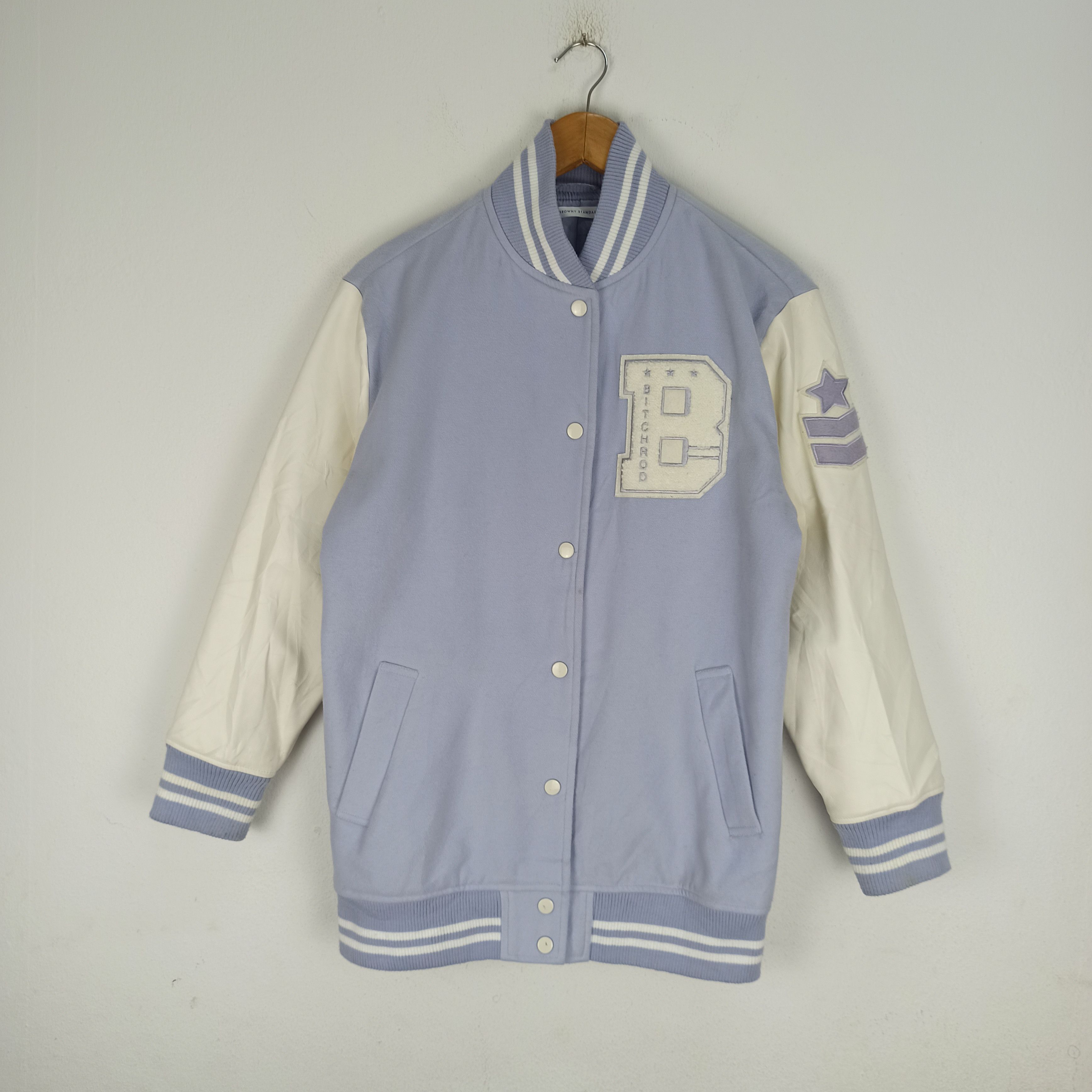 image of Varsity Jacket Browny Soft Purple, Men's (Size Large)