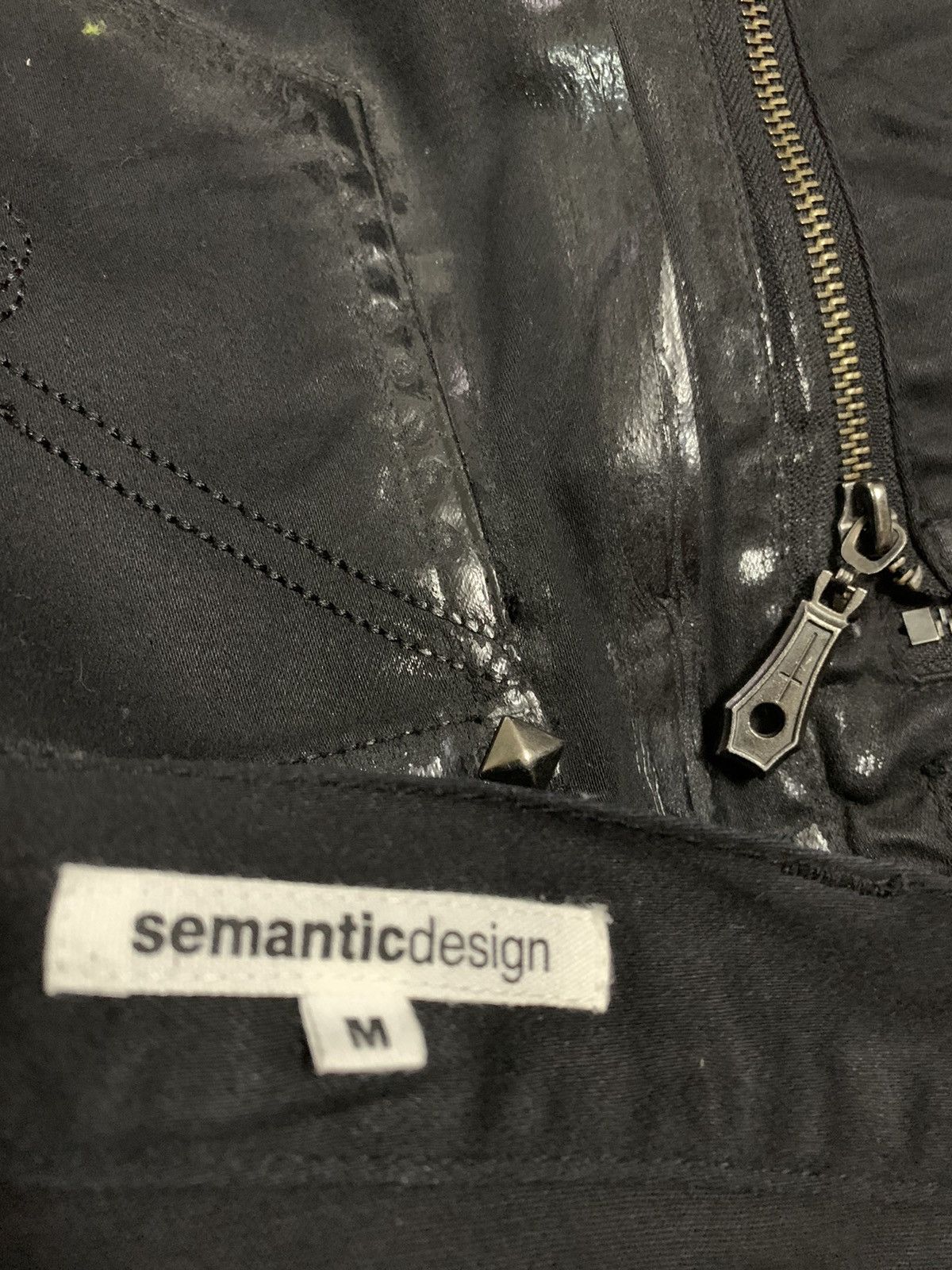 20471120 × Japanese Brand Japanese Brand Semanticdesign Black Smoke Studed Pant Size US 32 / EU 48 - 8 Thumbnail