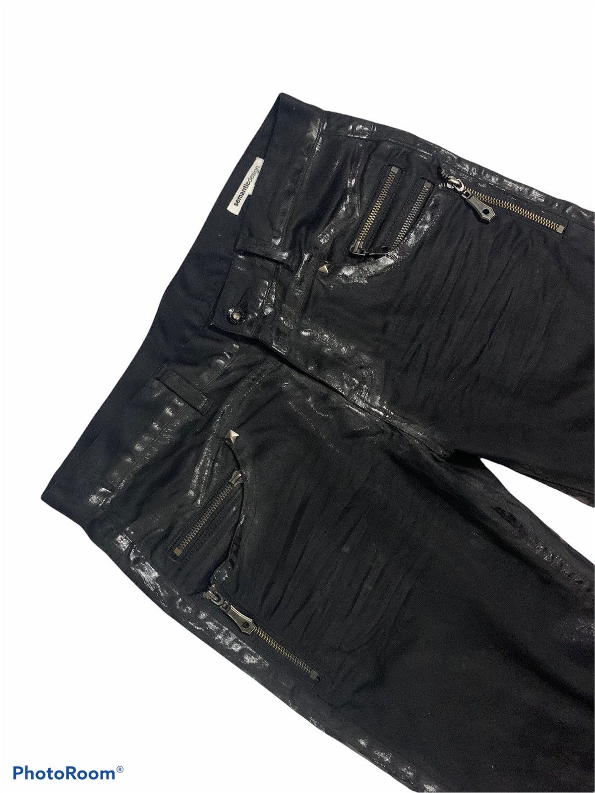 20471120 × Japanese Brand Japanese Brand Semanticdesign Black Smoke Studed Pant Size US 32 / EU 48 - 4 Thumbnail