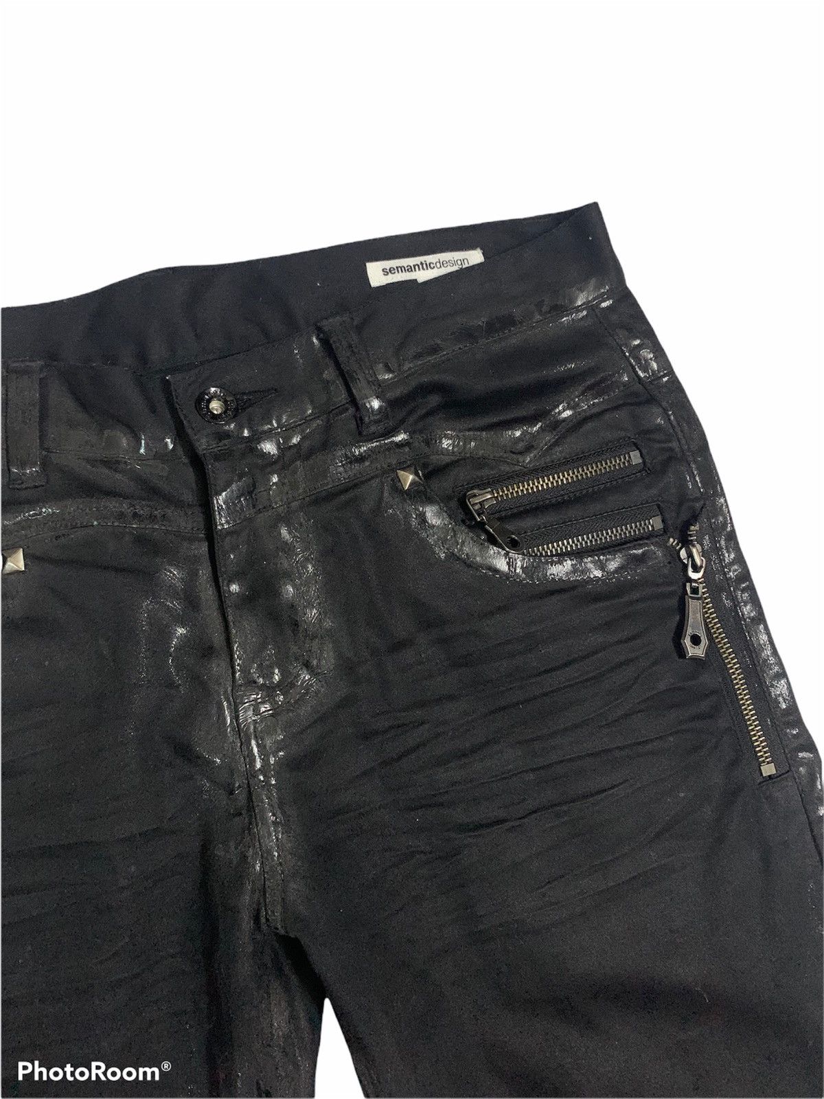 20471120 × Japanese Brand Japanese Brand Semanticdesign Black Smoke Studed Pant Size US 32 / EU 48 - 3 Thumbnail