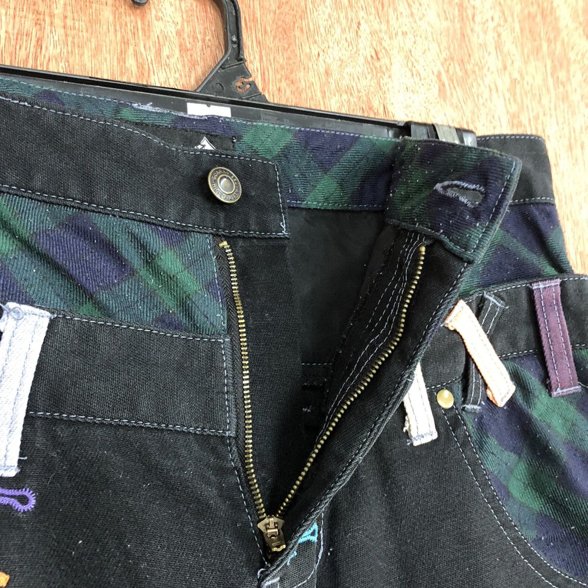 Hypebeast Jungle storm Black Double Waist Jeans Pants #c742DL Size US 30 / EU 46 - 5 Thumbnail