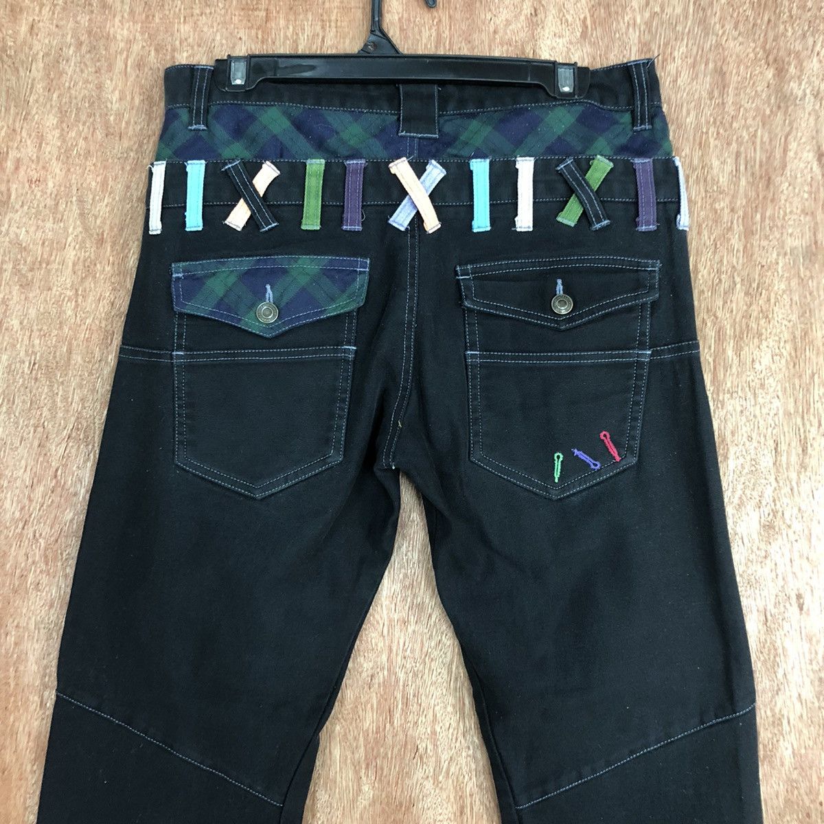 Hypebeast Jungle storm Black Double Waist Jeans Pants #c742DL Size US 30 / EU 46 - 7 Thumbnail