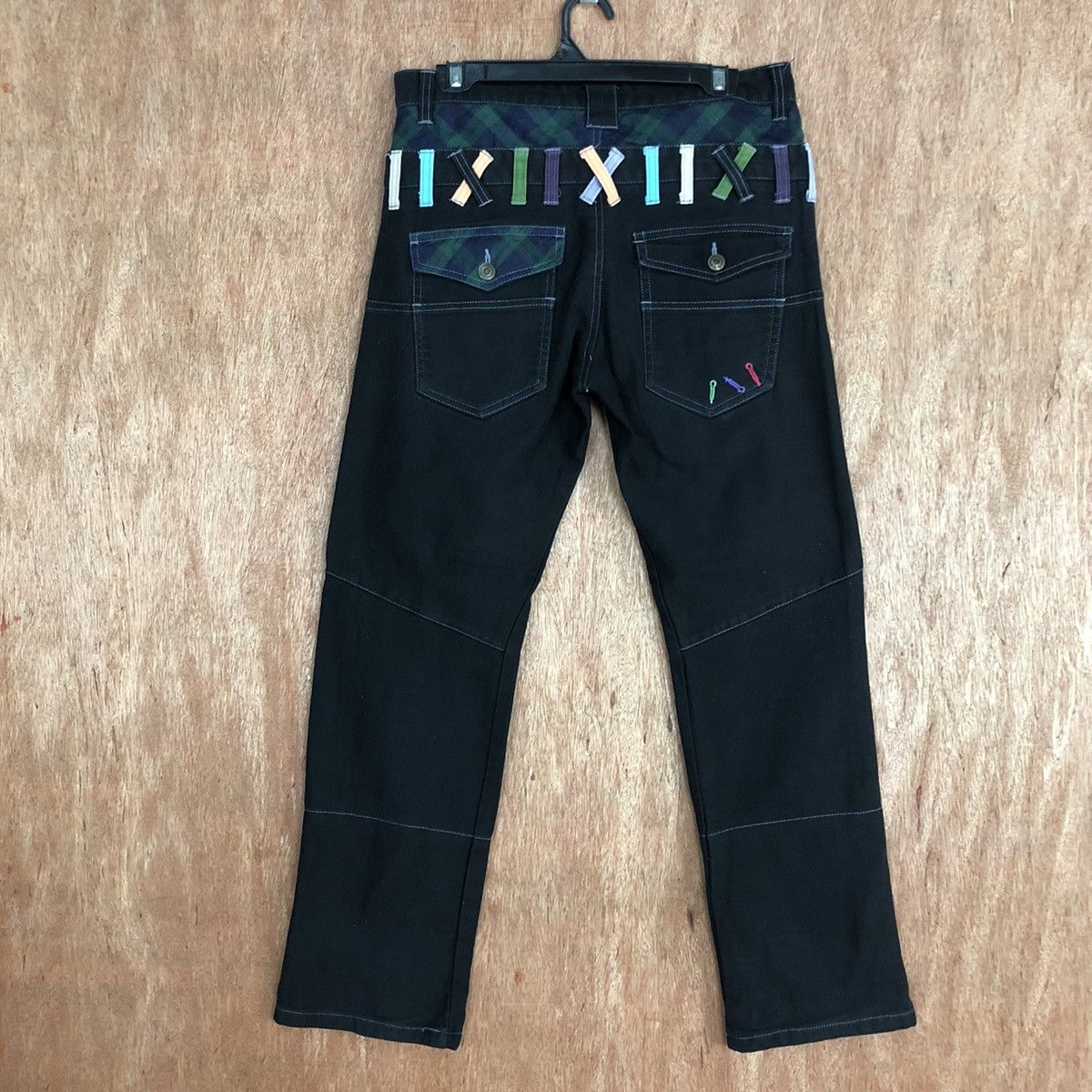 Hypebeast Jungle storm Black Double Waist Jeans Pants #c742DL Size US 30 / EU 46 - 6 Thumbnail