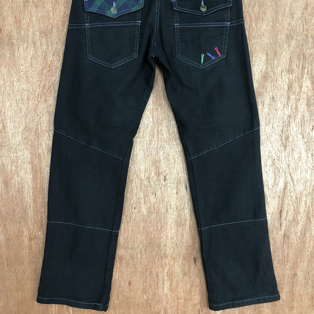 Hypebeast Jungle storm Black Double Waist Jeans Pants #c742DL Size US 30 / EU 46 - 8 Thumbnail