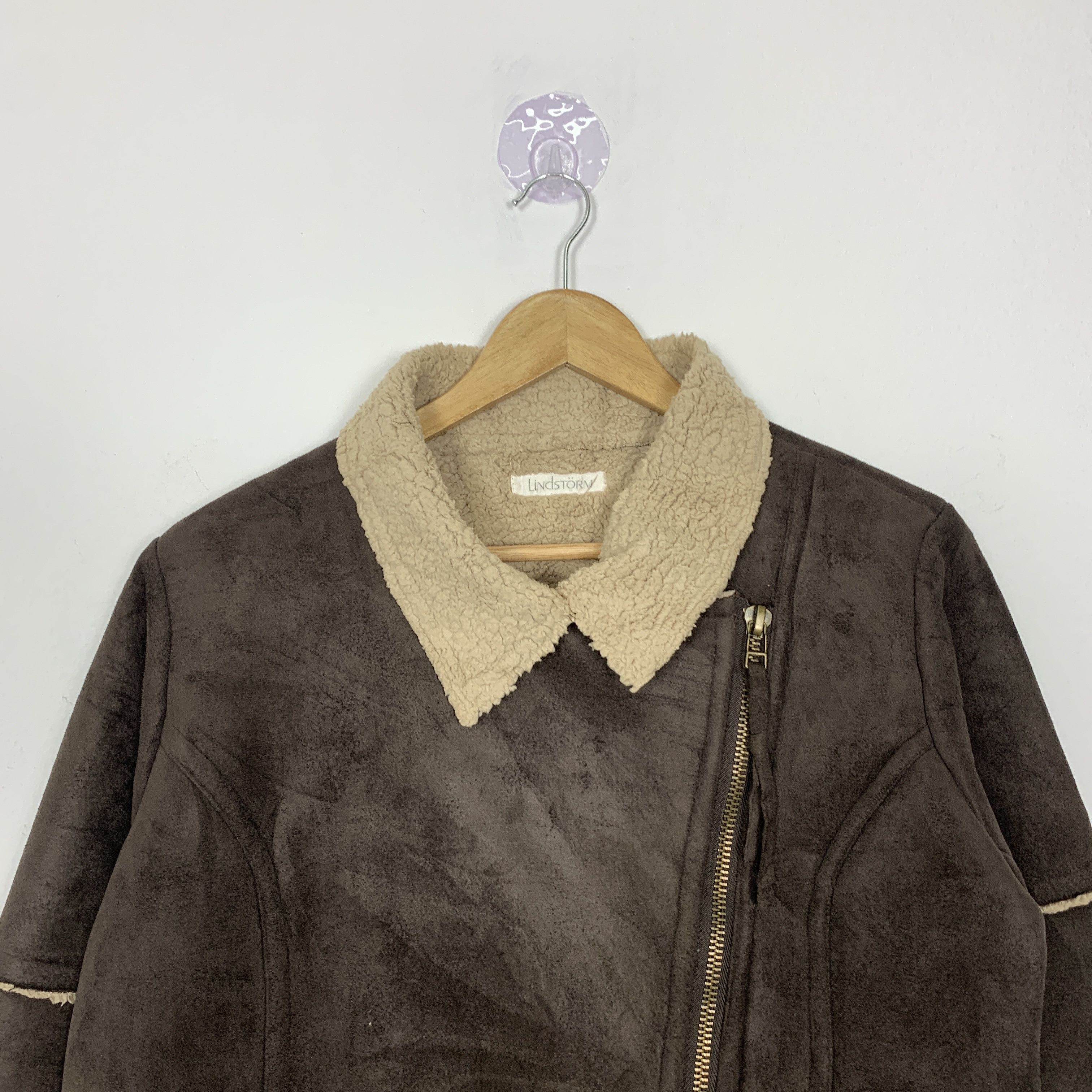 Japanese Brand Vintage JAPANESE BRAND Suede Jackets Sherpa Lining J1051 Size US M / EU 48-50 / 2 - 2 Thumbnail