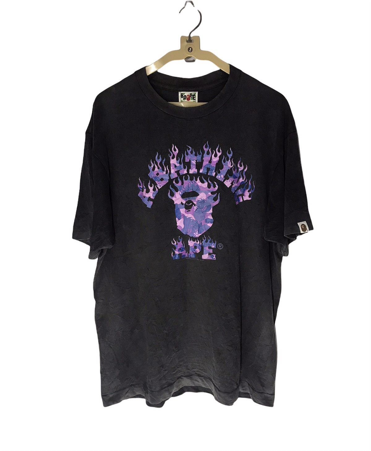 Bape Vintage a bathing ape flame spell camo distressed tshirt Size US L / EU 52-54 / 3 - 2 Thumbnail